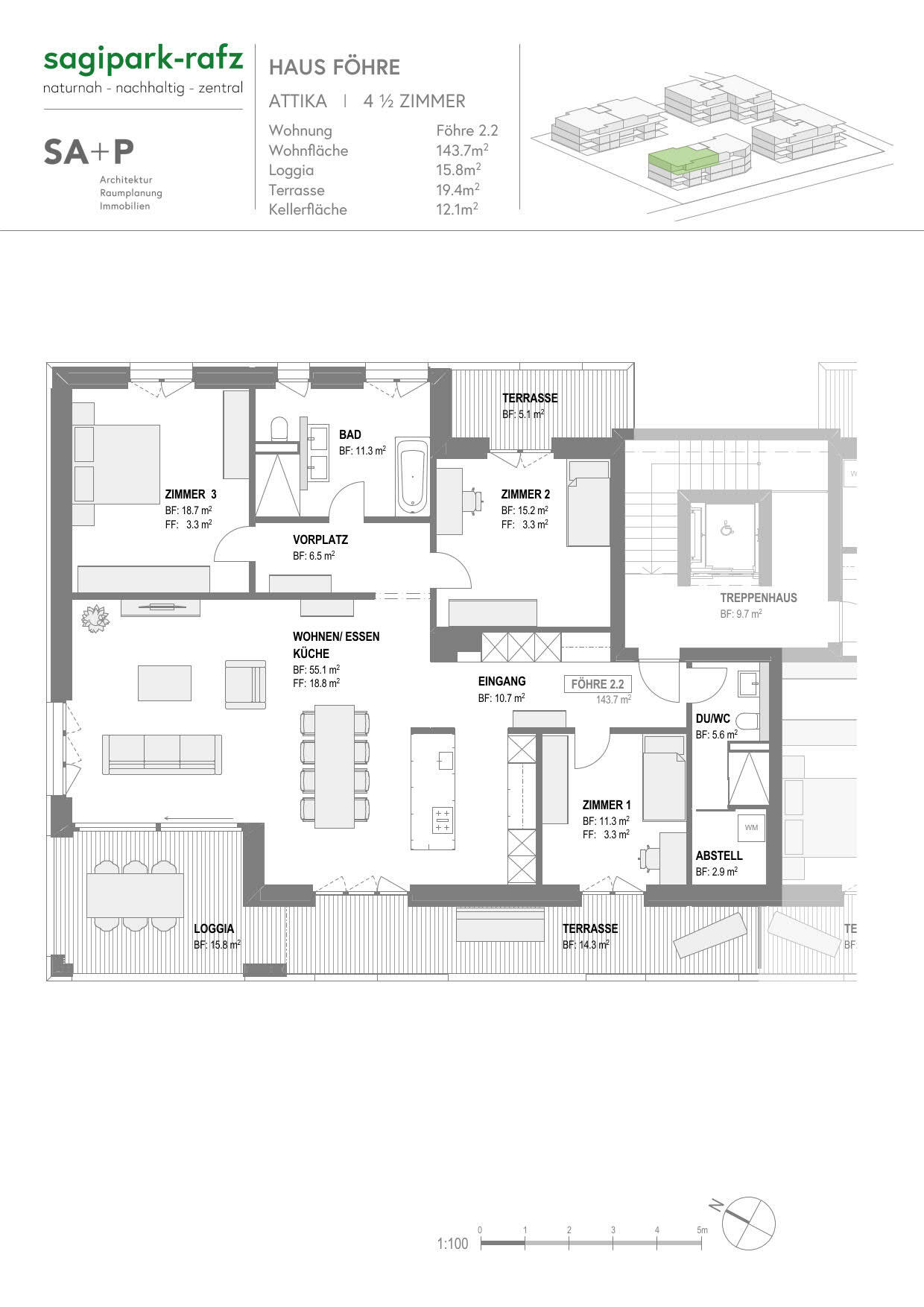 4.5-Zimmer Attikageschoss