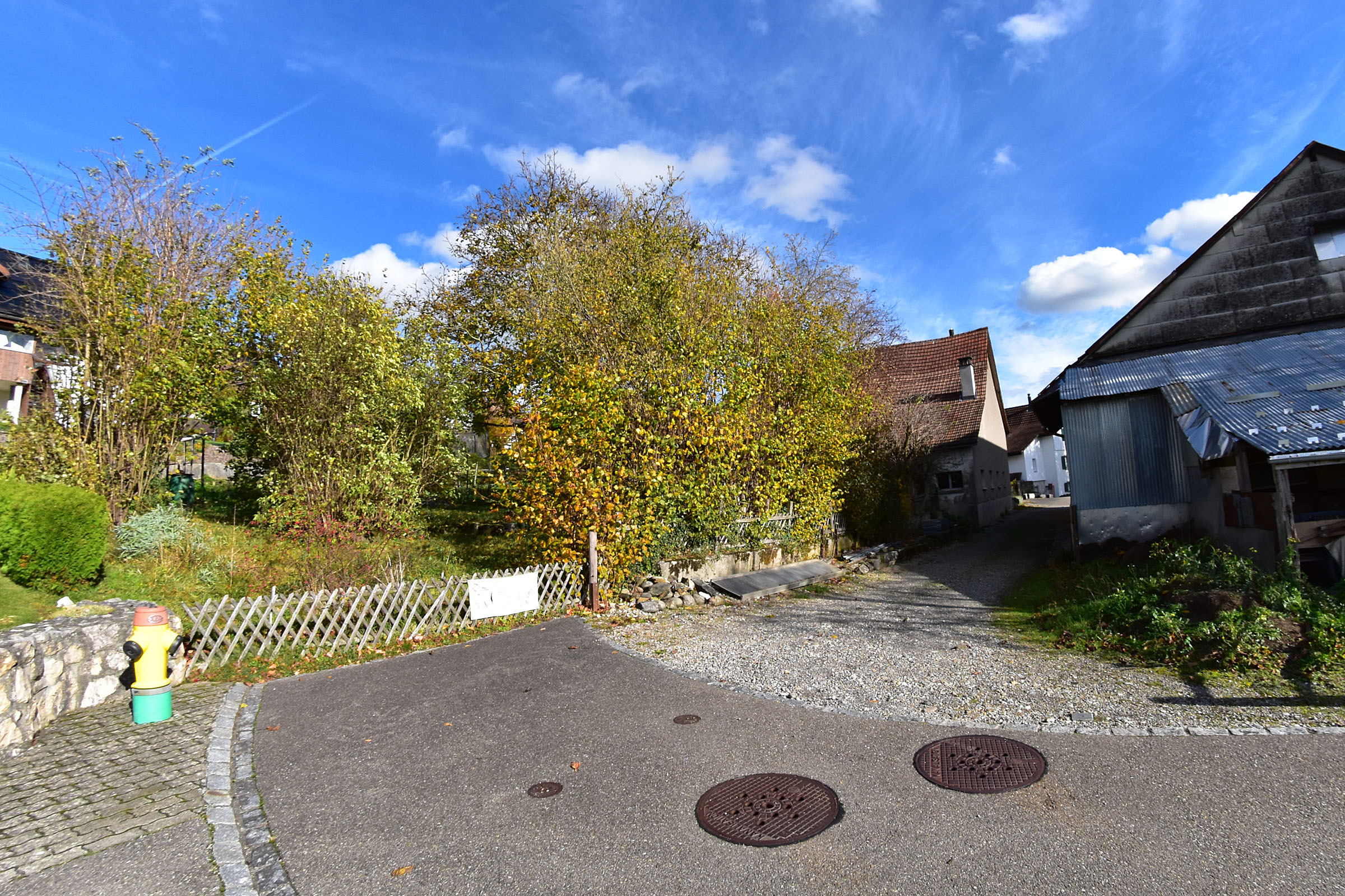 private Erschliessung ab Obstgartenstrasse private Erschliessung ab Obstgartenstrasse