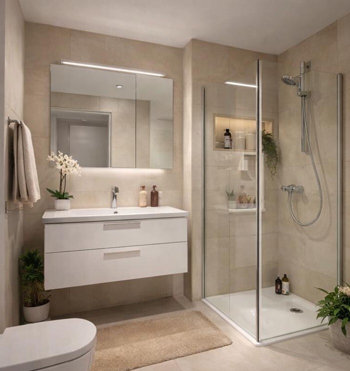 Badezimmer mit Dusche Visualisierung Badezimmer mit Dusche Visualisierung