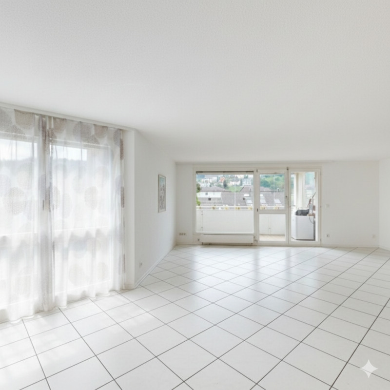 DIESES BILD DIENT ZUR VERANSCHAULICHUNG WIE DIE WOHNUNG MIT WEISSEN WÄNDEN AUSSEHEN WÜRDE