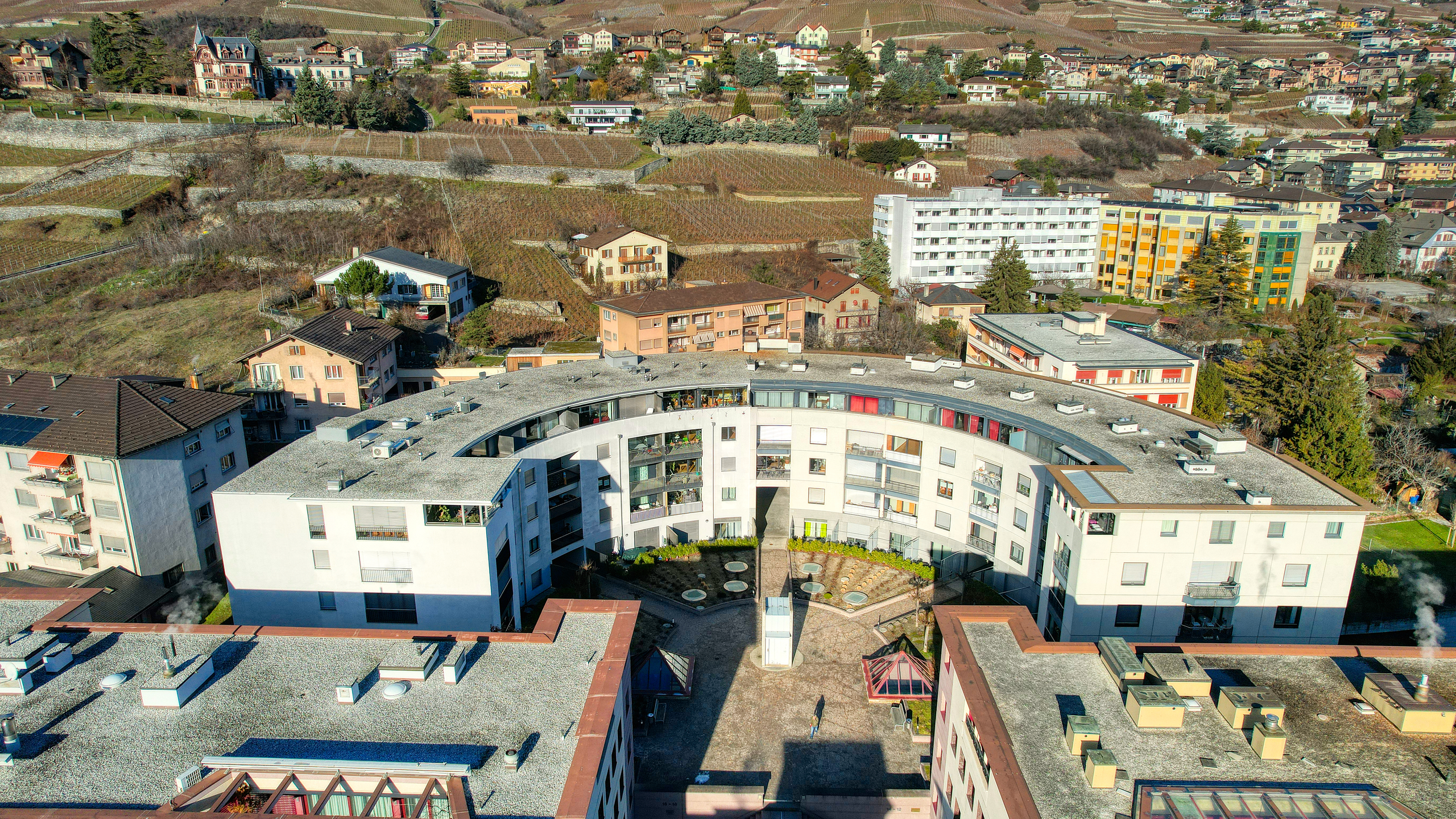 Appartement Sierre - Vue drone 