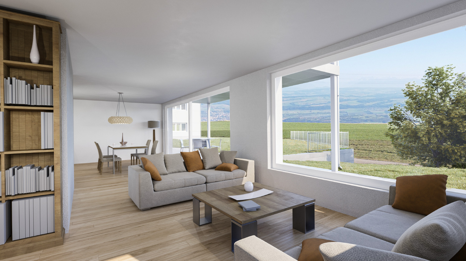 Exemple d'agencement intérieur au rez-de-chaussée (image de synthèse) Exemple d'agencement intérieur au rez-de-chaussée (image de synthèse)