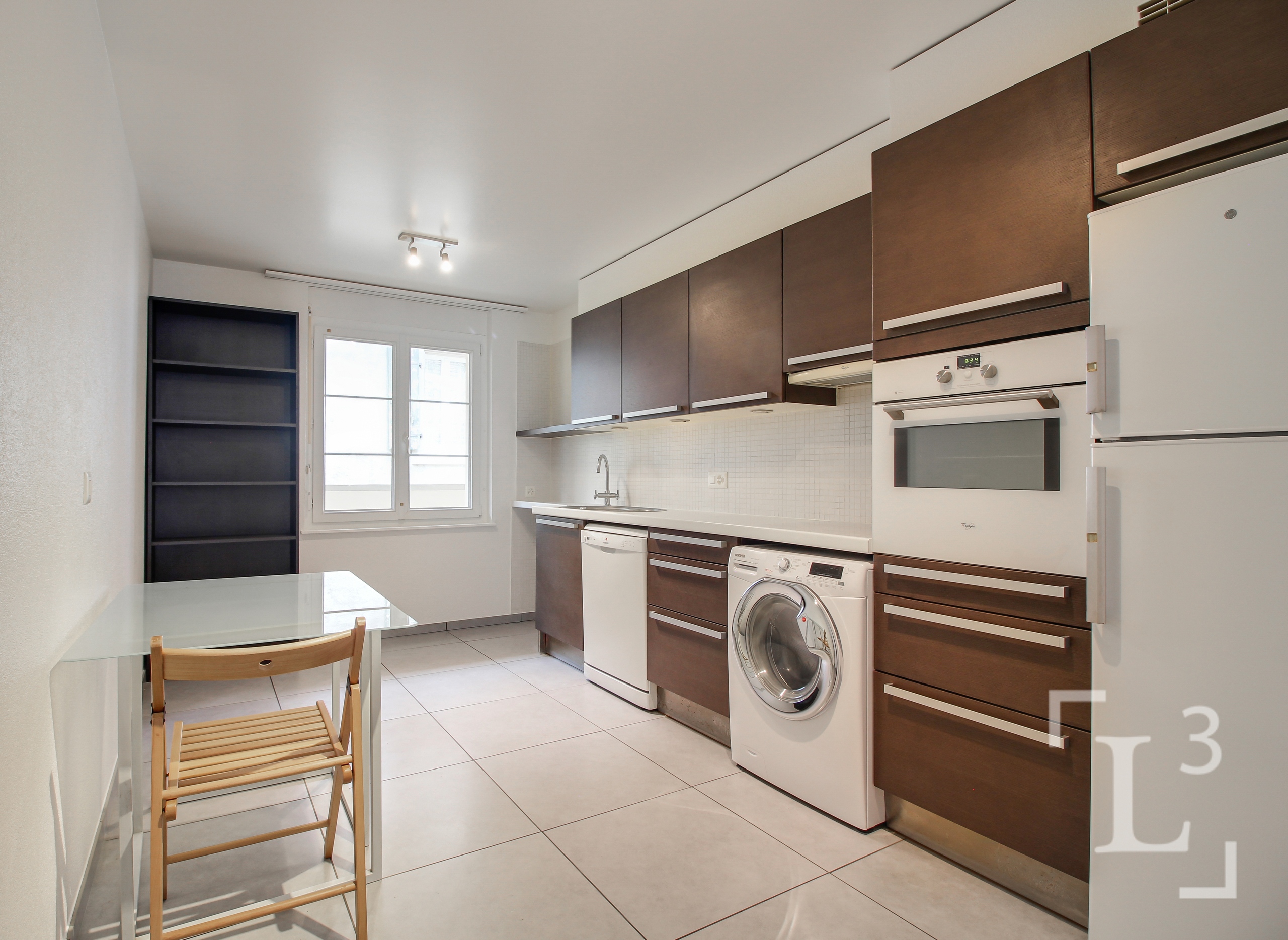 Separate kitchen with dining area