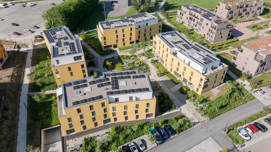 Vue drone du quartier