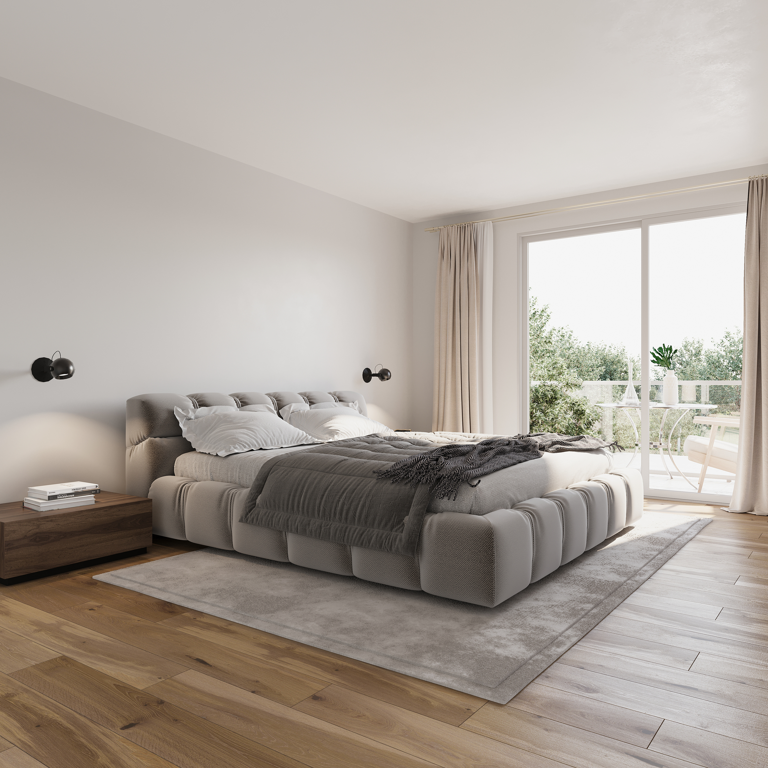 Bedroom with balcony access Bedroom with balcony access