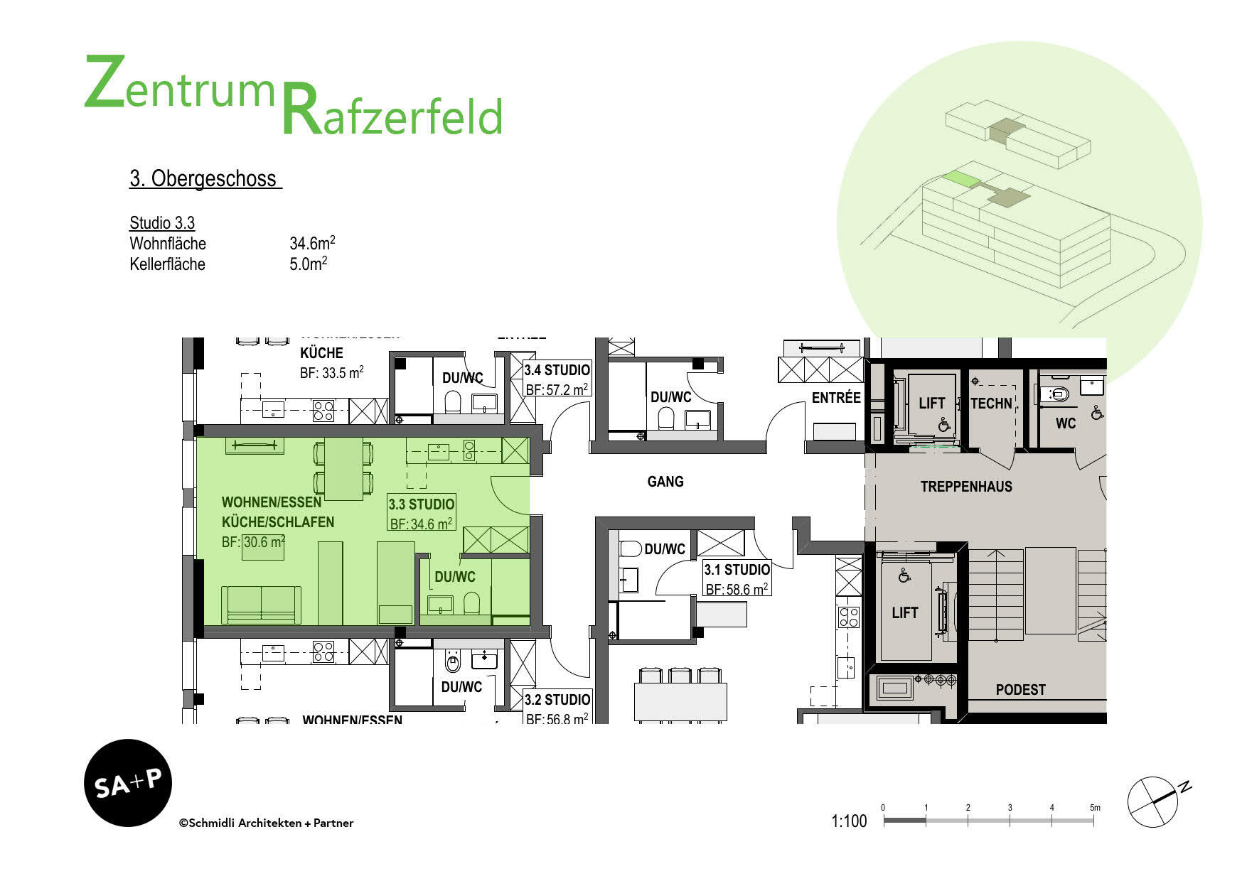 Studio 3.3, 1.5-Zimmer