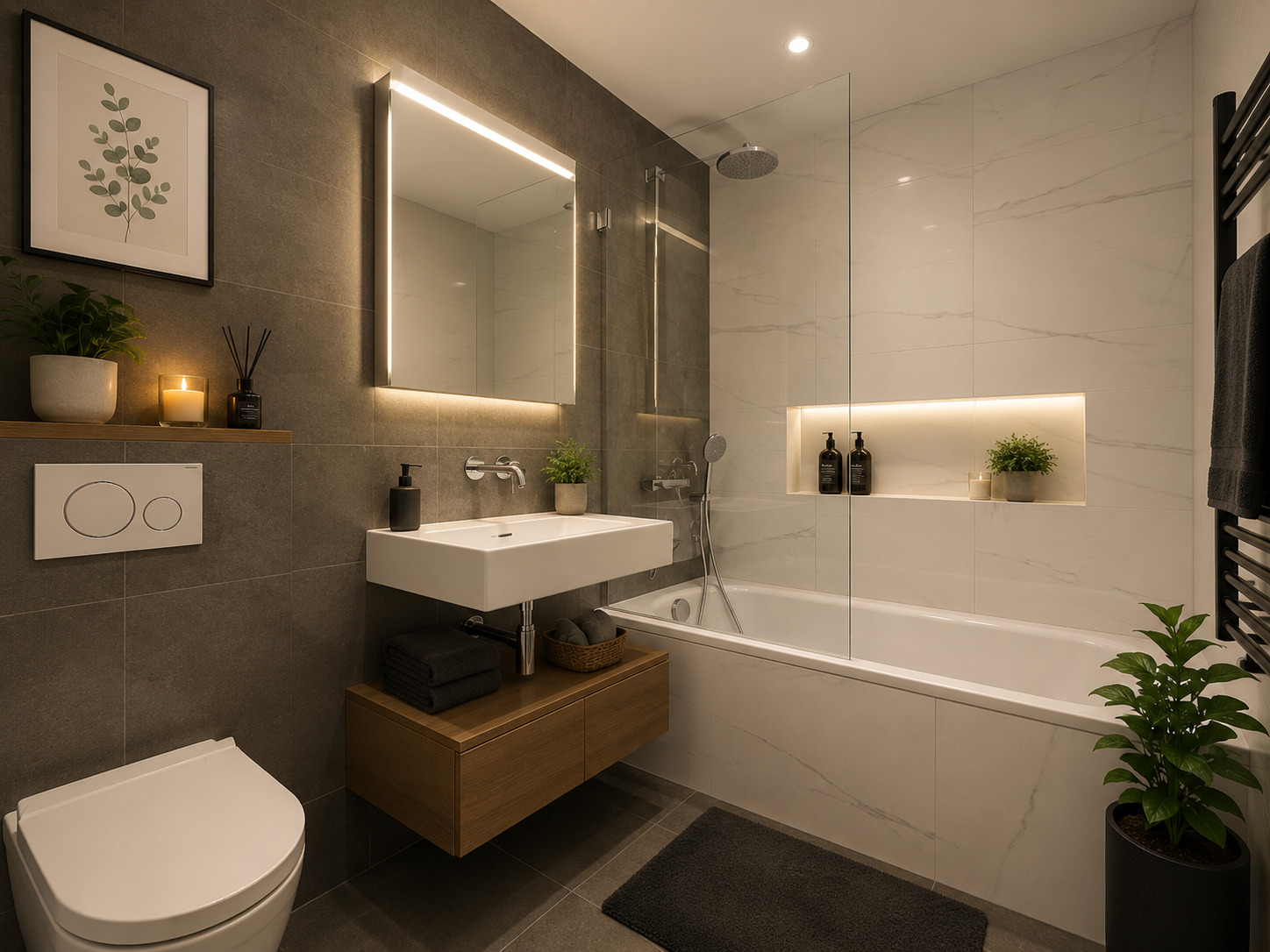 Badezimmer Obergeschoss Visualisierung