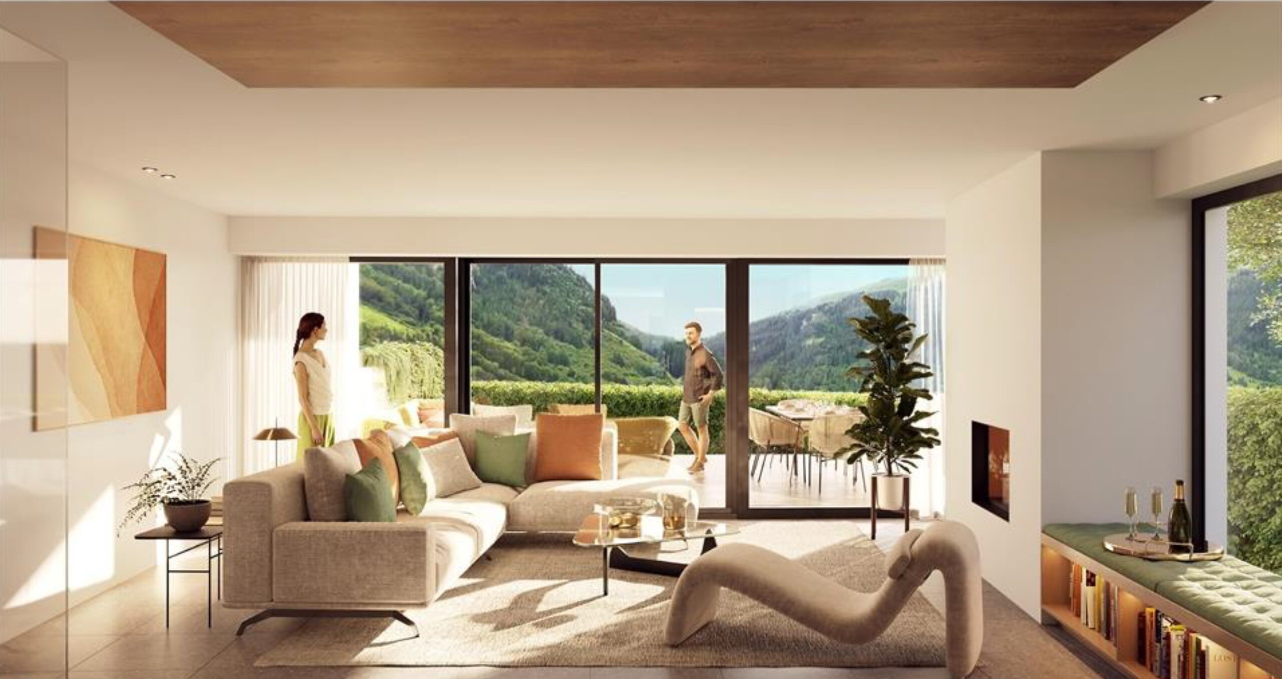 Example de finition du séjour Villa du Milieu à Vollèges