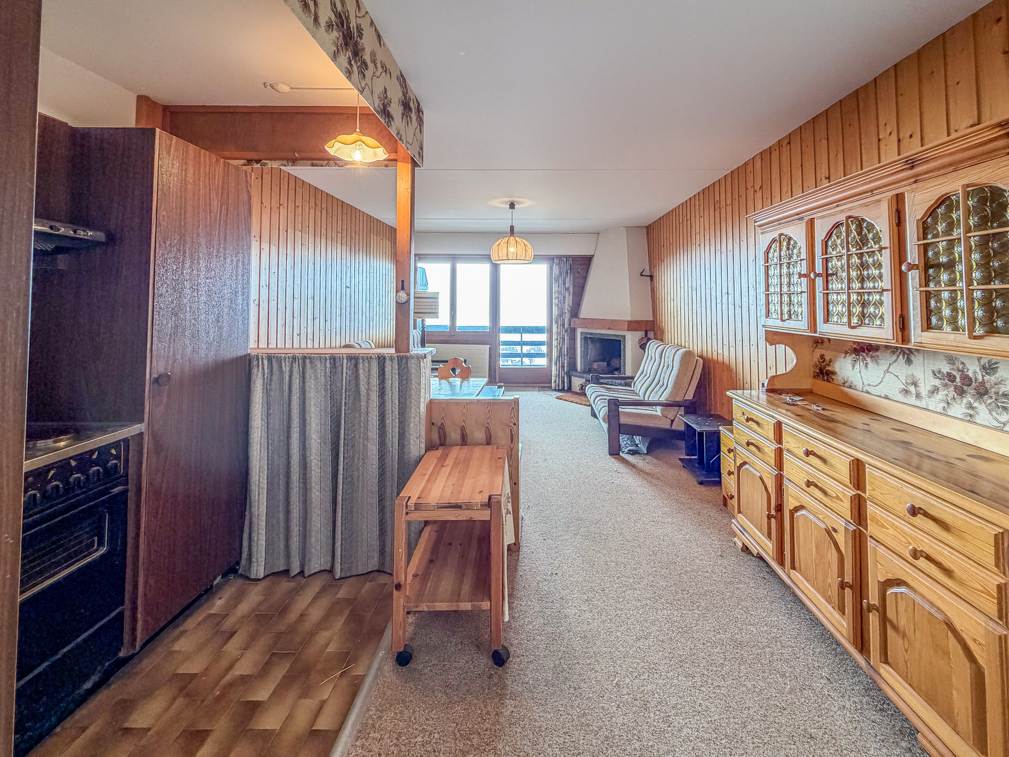 Séjour et cuisine ouverte