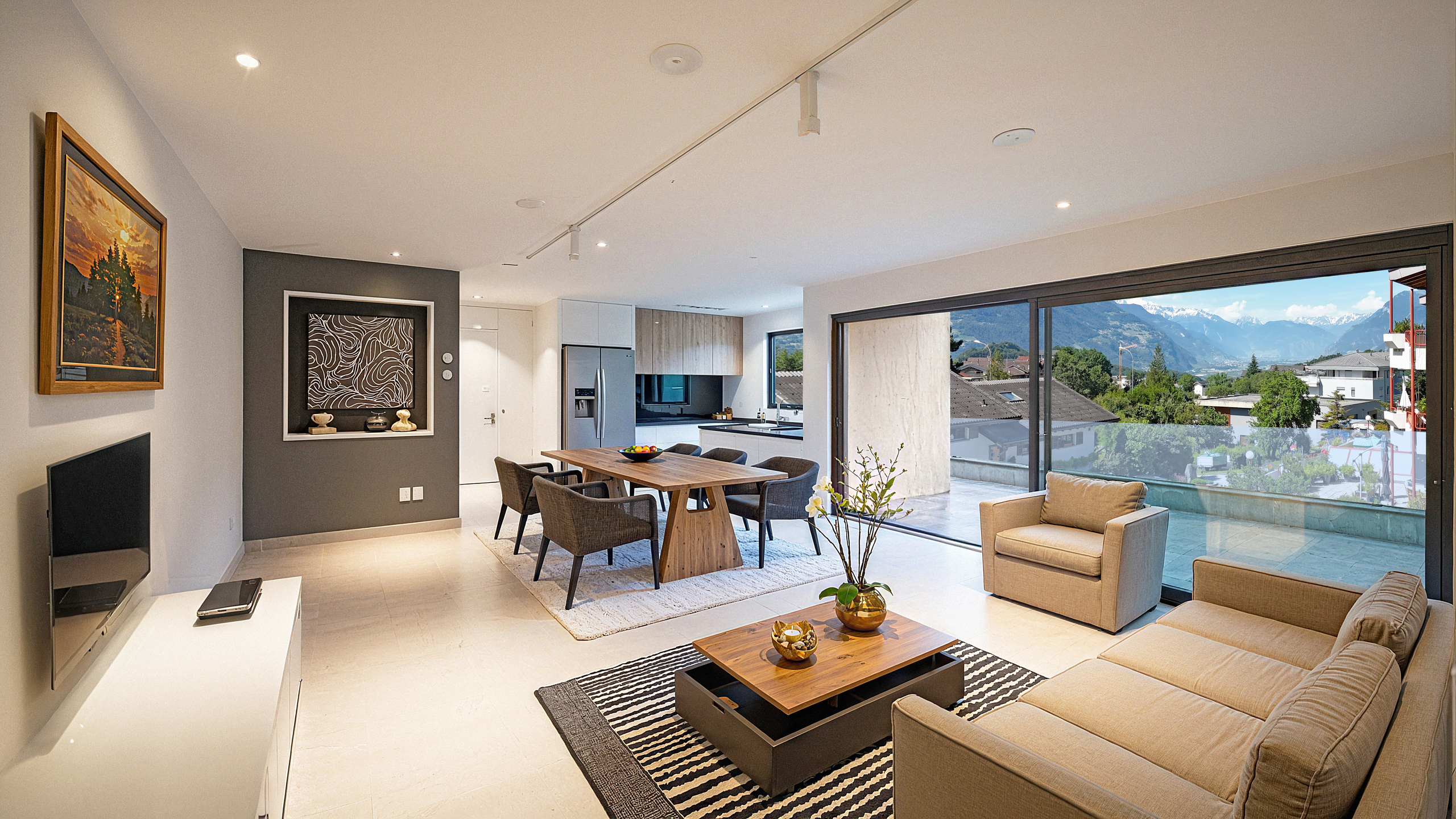 3D Séjour et cuisine 3D Séjour et cuisine