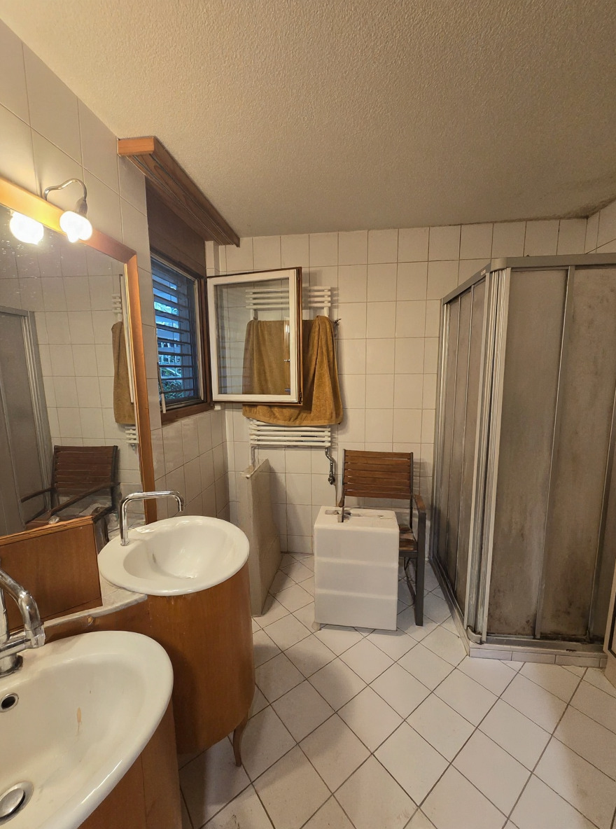 Badezimmer mit Duschkabine