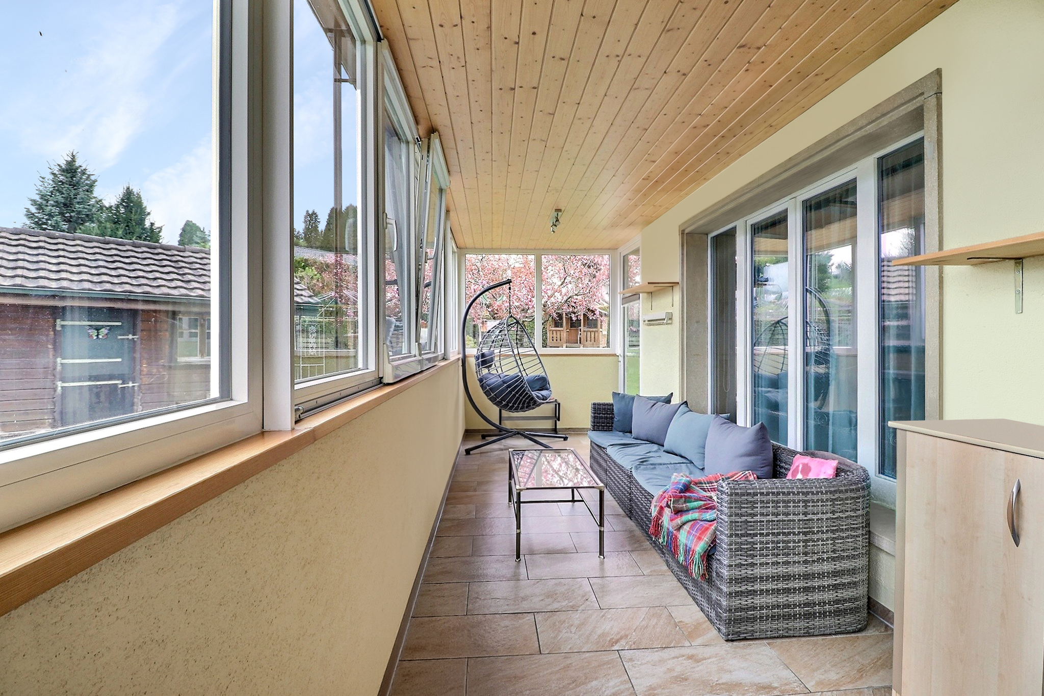 Balcon avec véranda