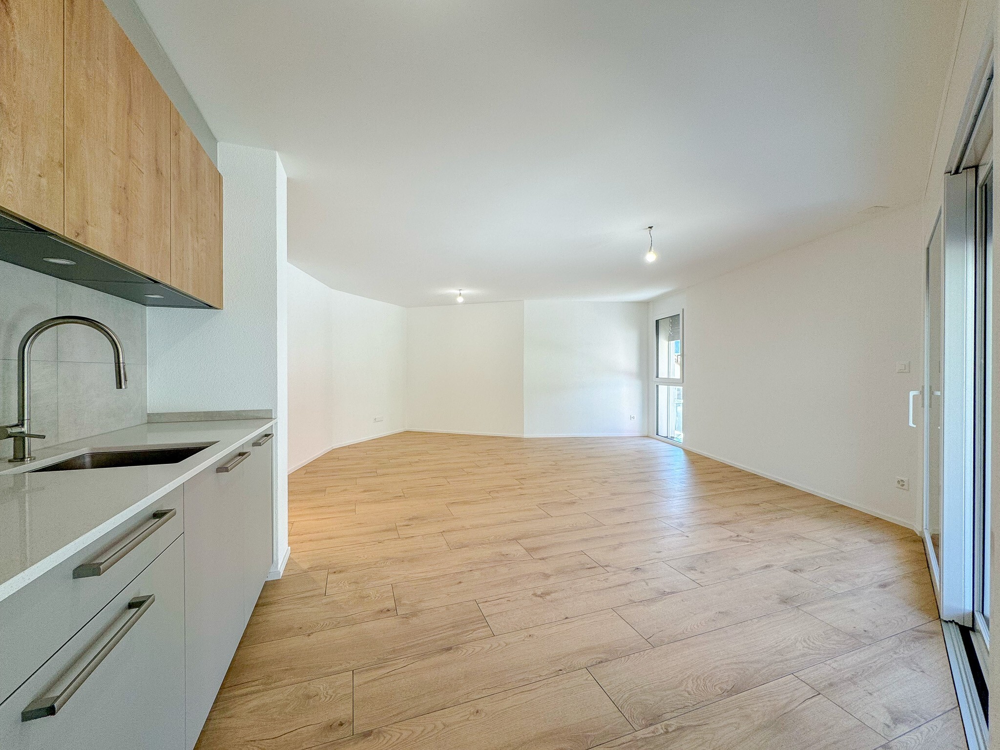 Exemple d'agencement intérieur cuisine et séjour (bâtiment A - 2.5 pièces)