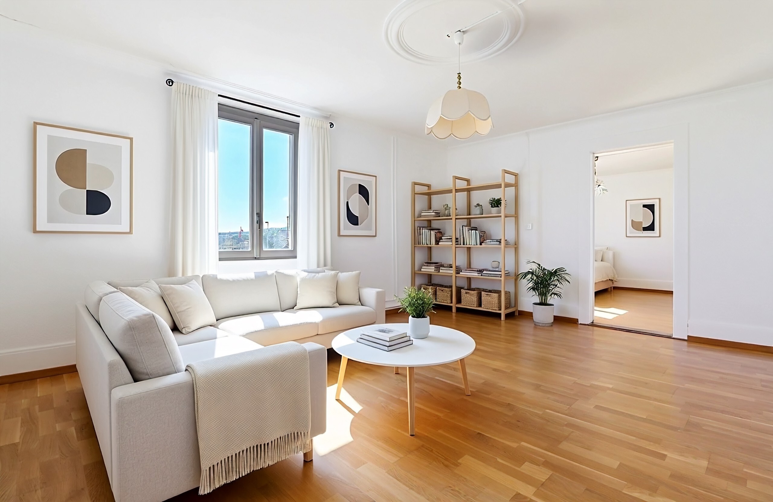 Séjour-appartement de l'étage (simulation d'ameublement) Séjour-appartement de l'étage (simulation d'ameublement)