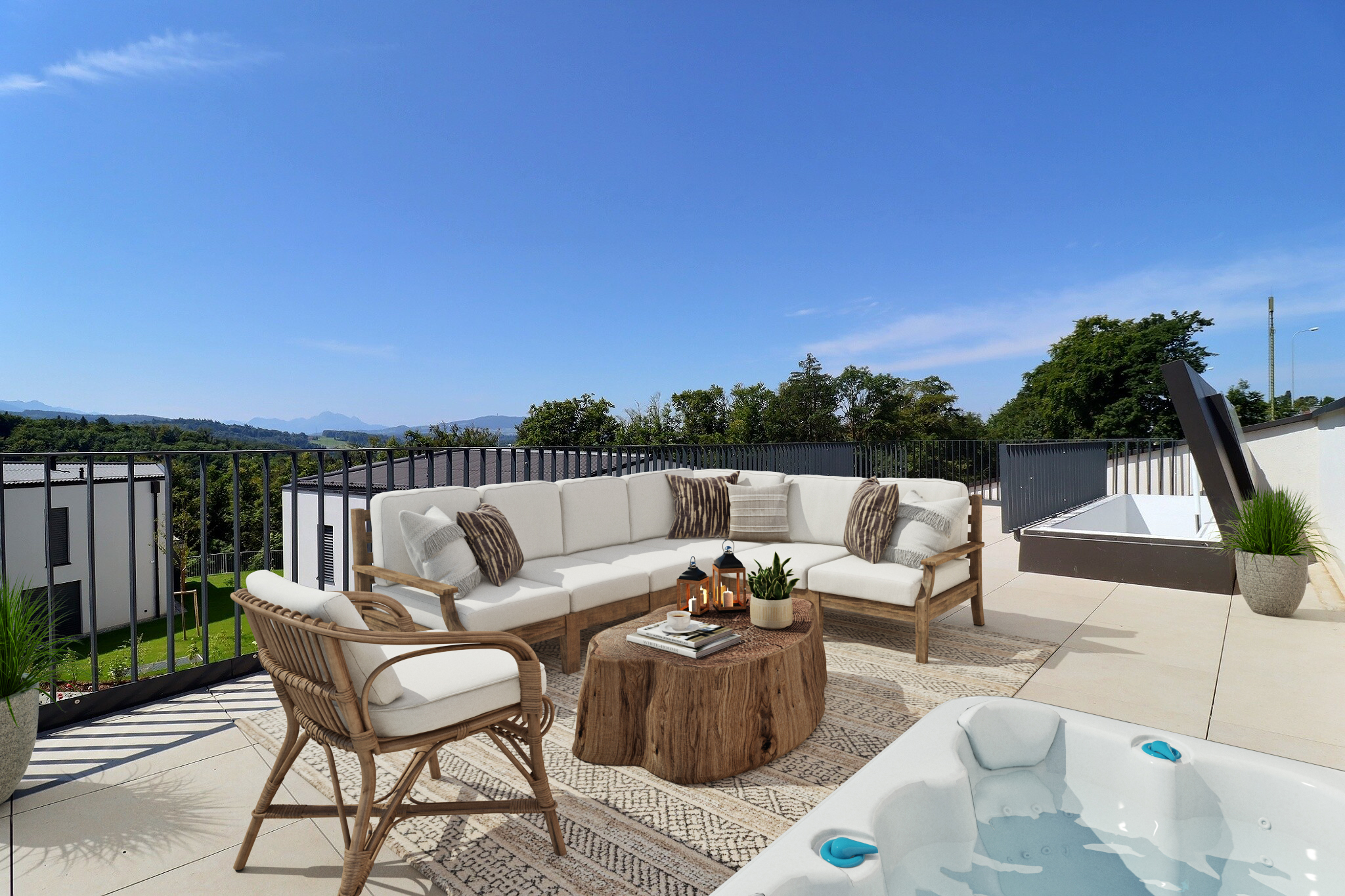 Suggestion d'aménagement de la terrasse en toiture Suggestion d'aménagement de la terrasse en toiture
