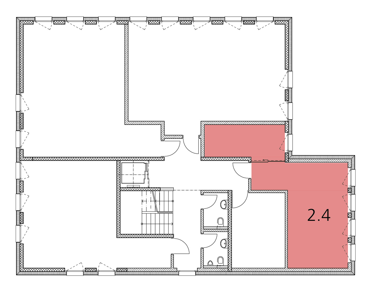Grundriss der Mietfläche