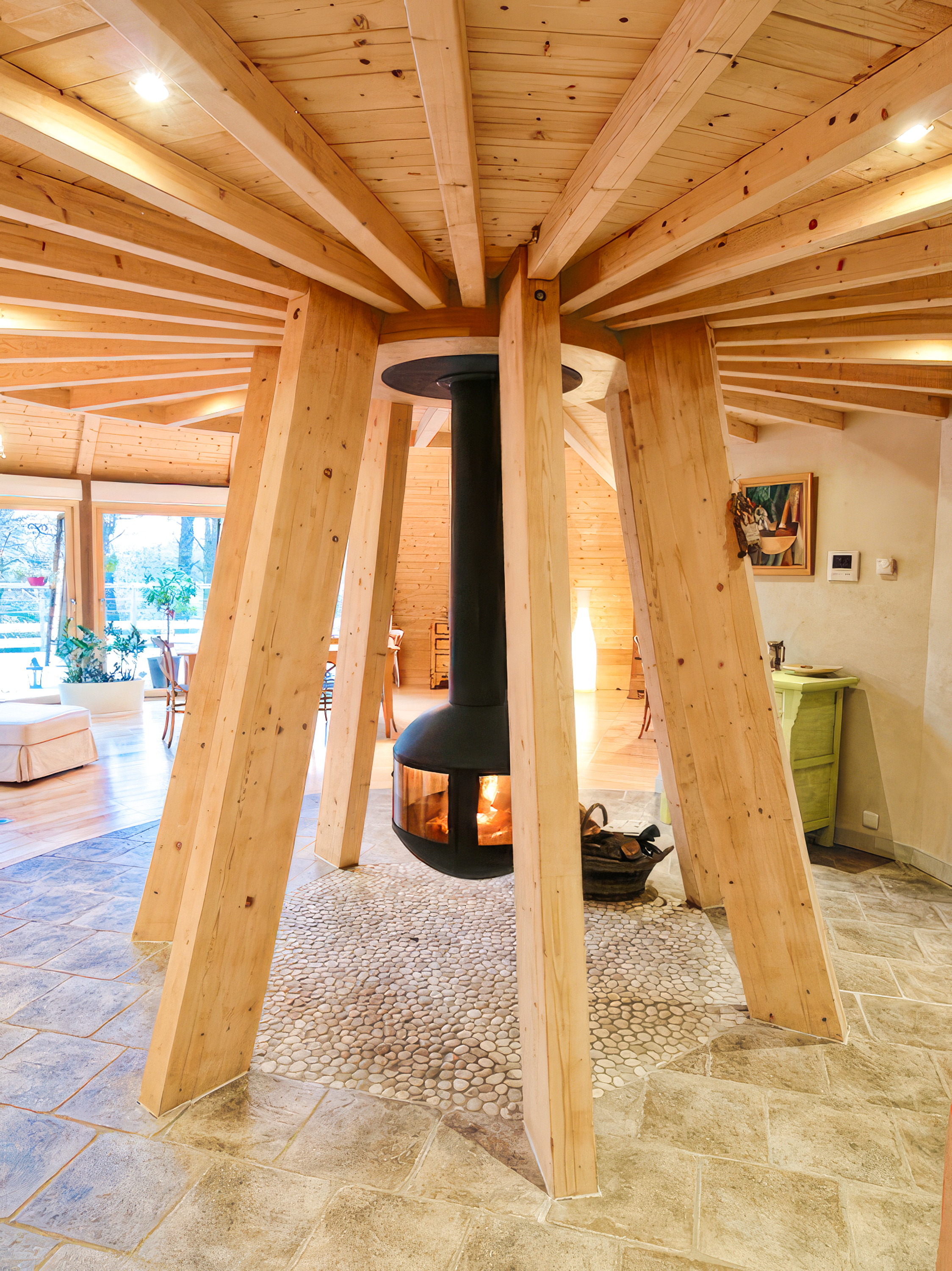 Domespace, la maison écologique qui limite les émissions de CO2 : l'intérieur.