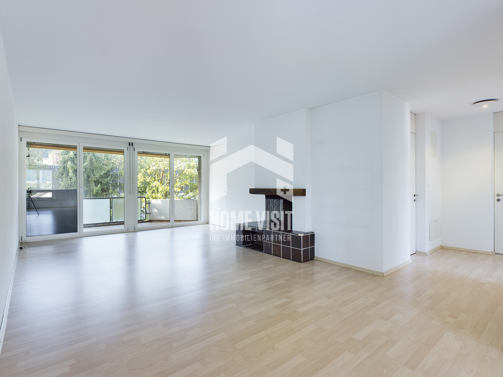 Wohnzimmer mit Cheminée