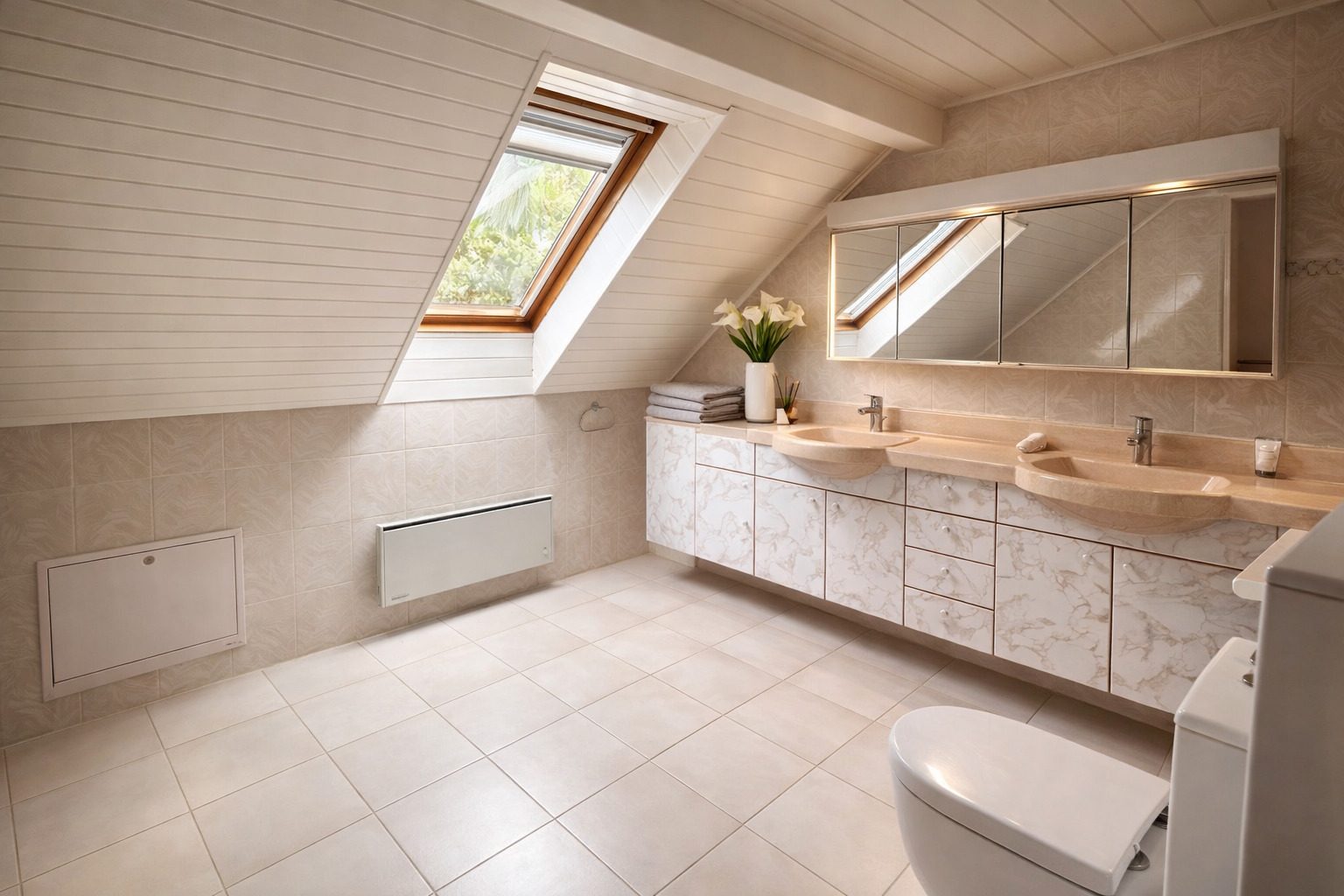 Salle de bain à l'étage