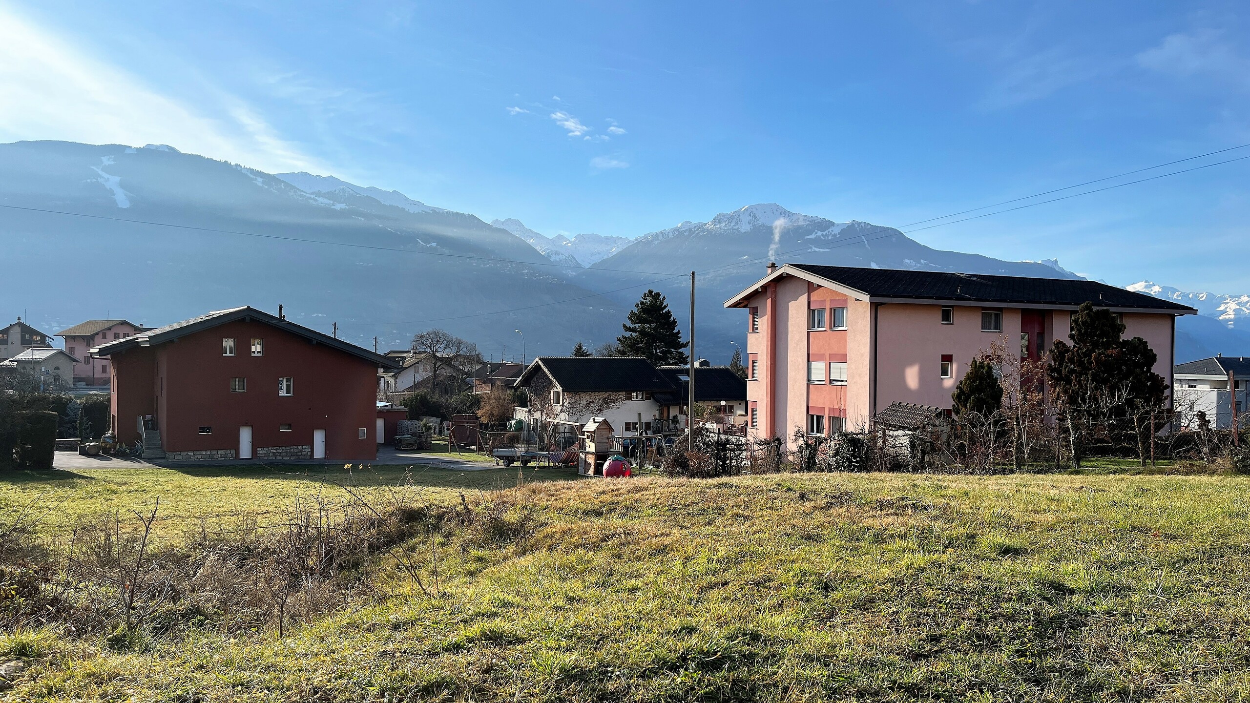 Panorama sud et vue de la parcelle  Panorama sud et vue de la parcelle