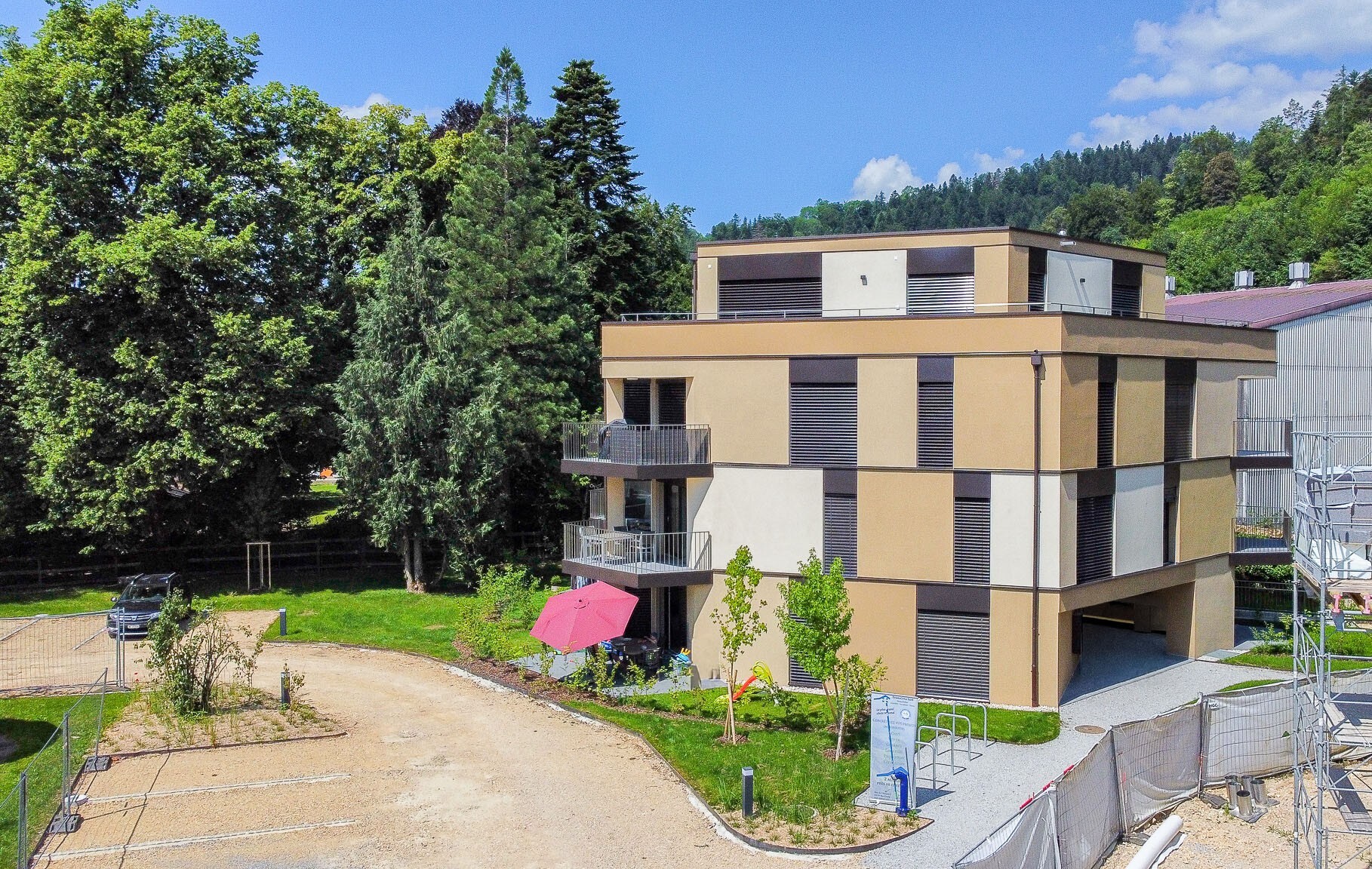 Vue sur le bâtiment A