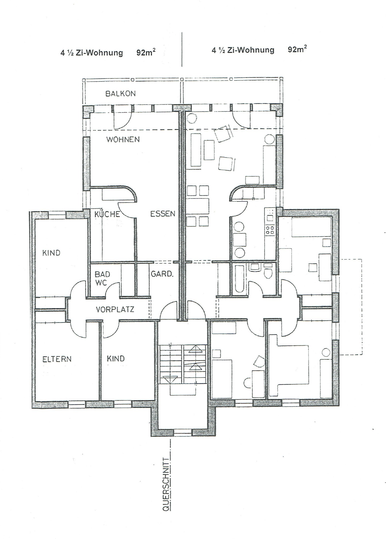 Grundriss Wohnung rechts