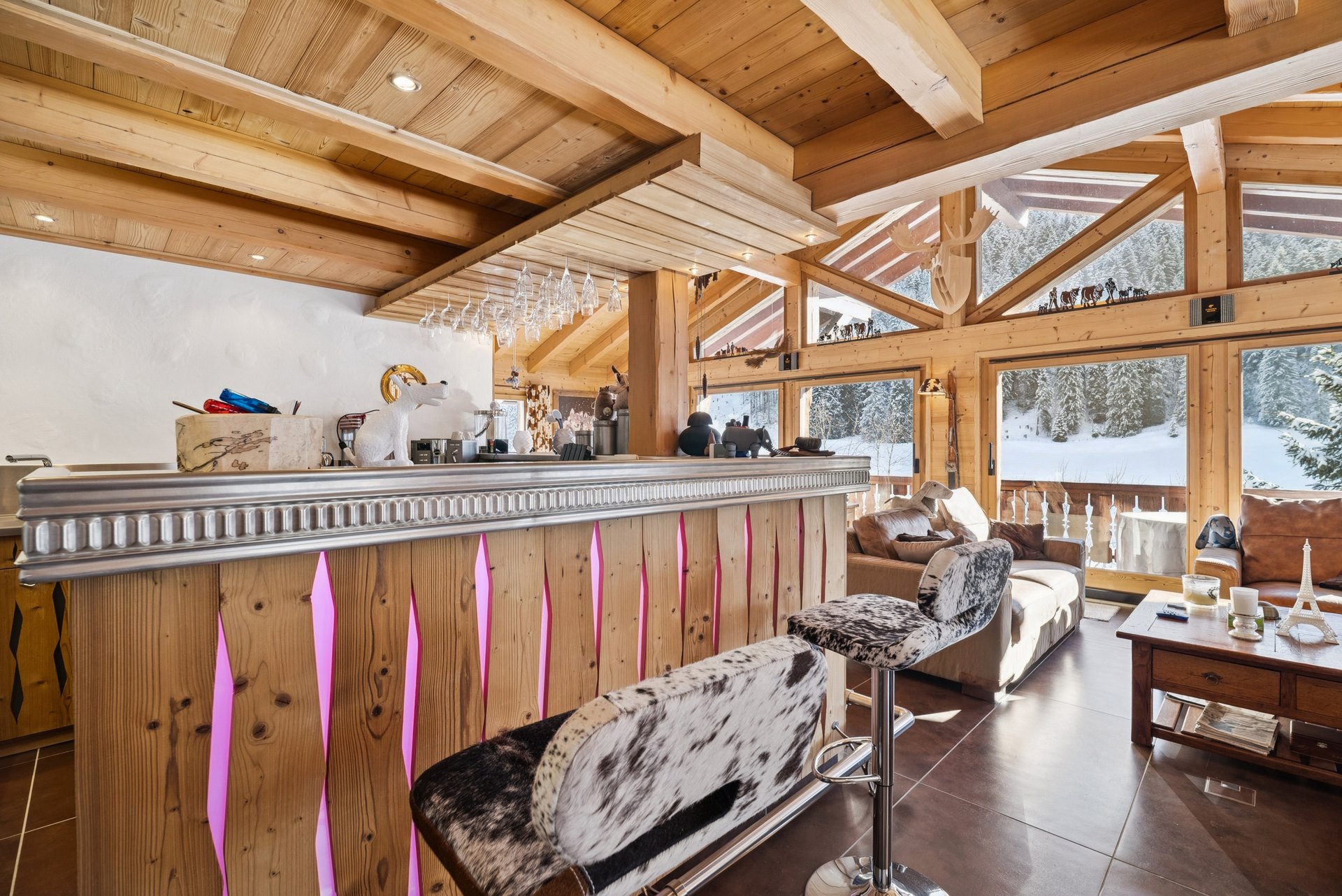 Living room with bar