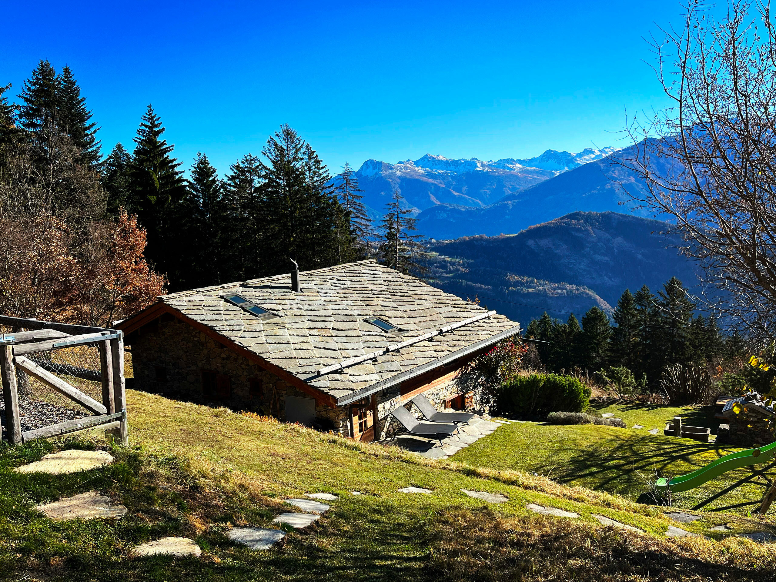 Unobstructed view of the Valais Alps