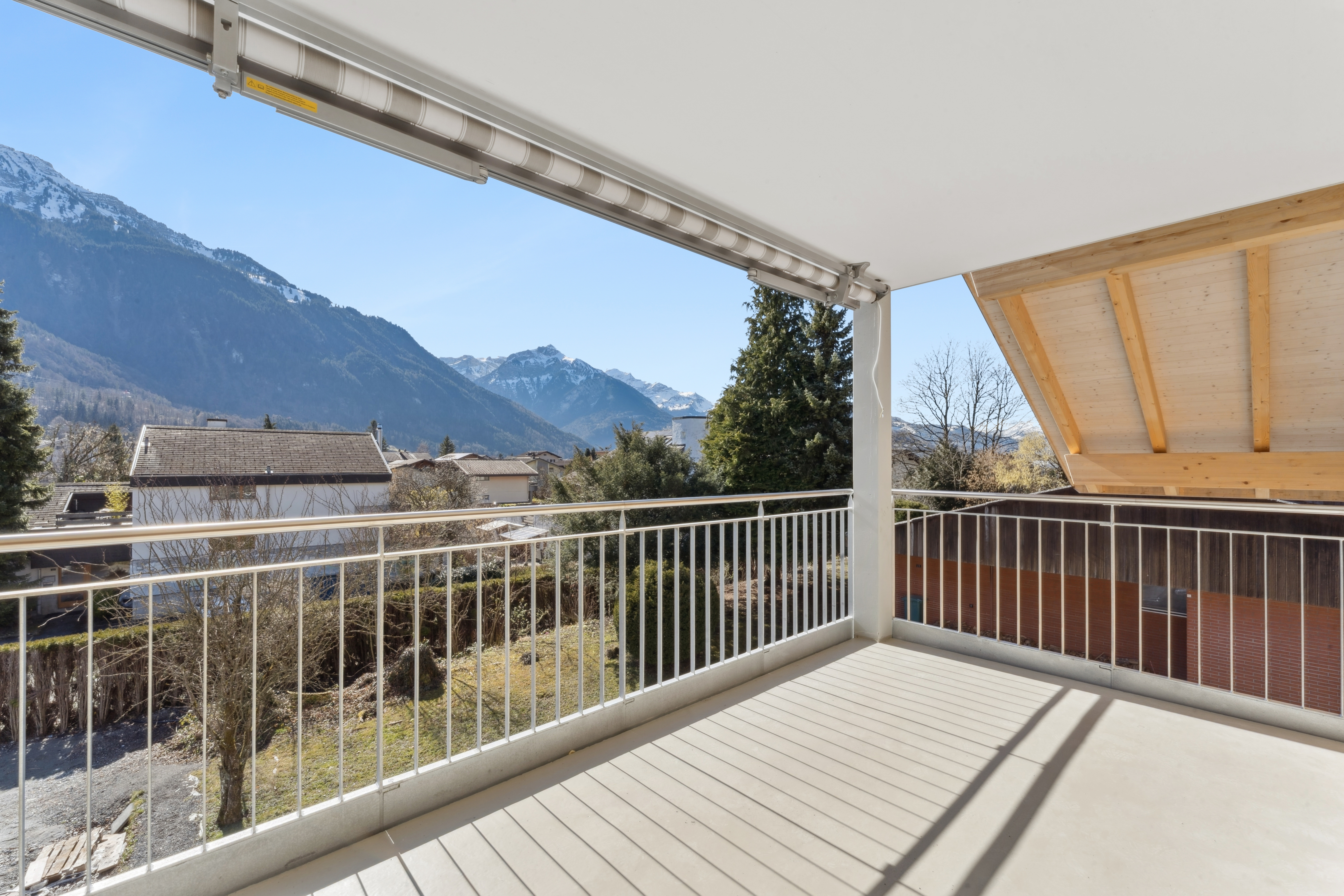 Balcon côté sud avec une vue magnifique