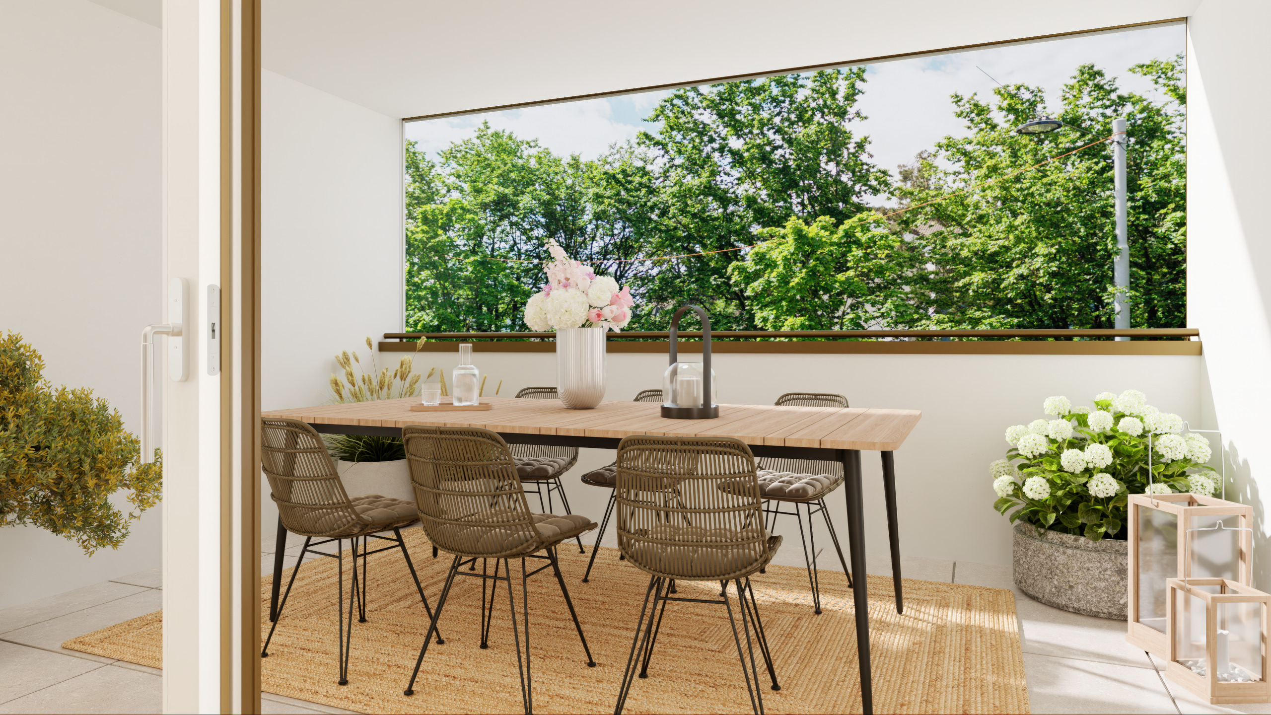 Gedeckte Loggia Richtung Süden Gedeckte Loggia Richtung Süden