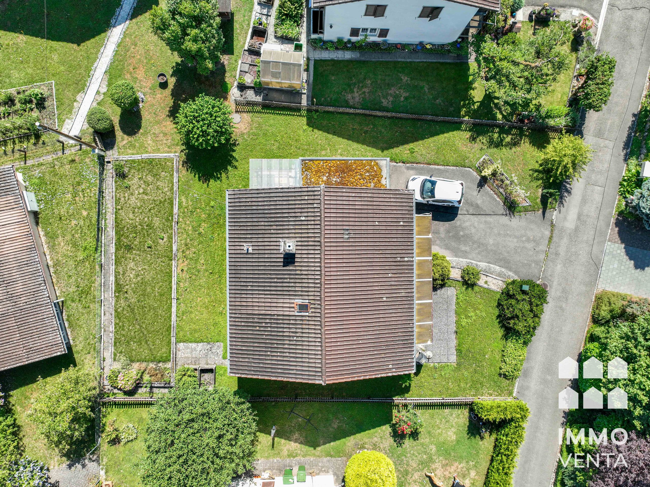 Grundstücksdarstellung Drohne von oben