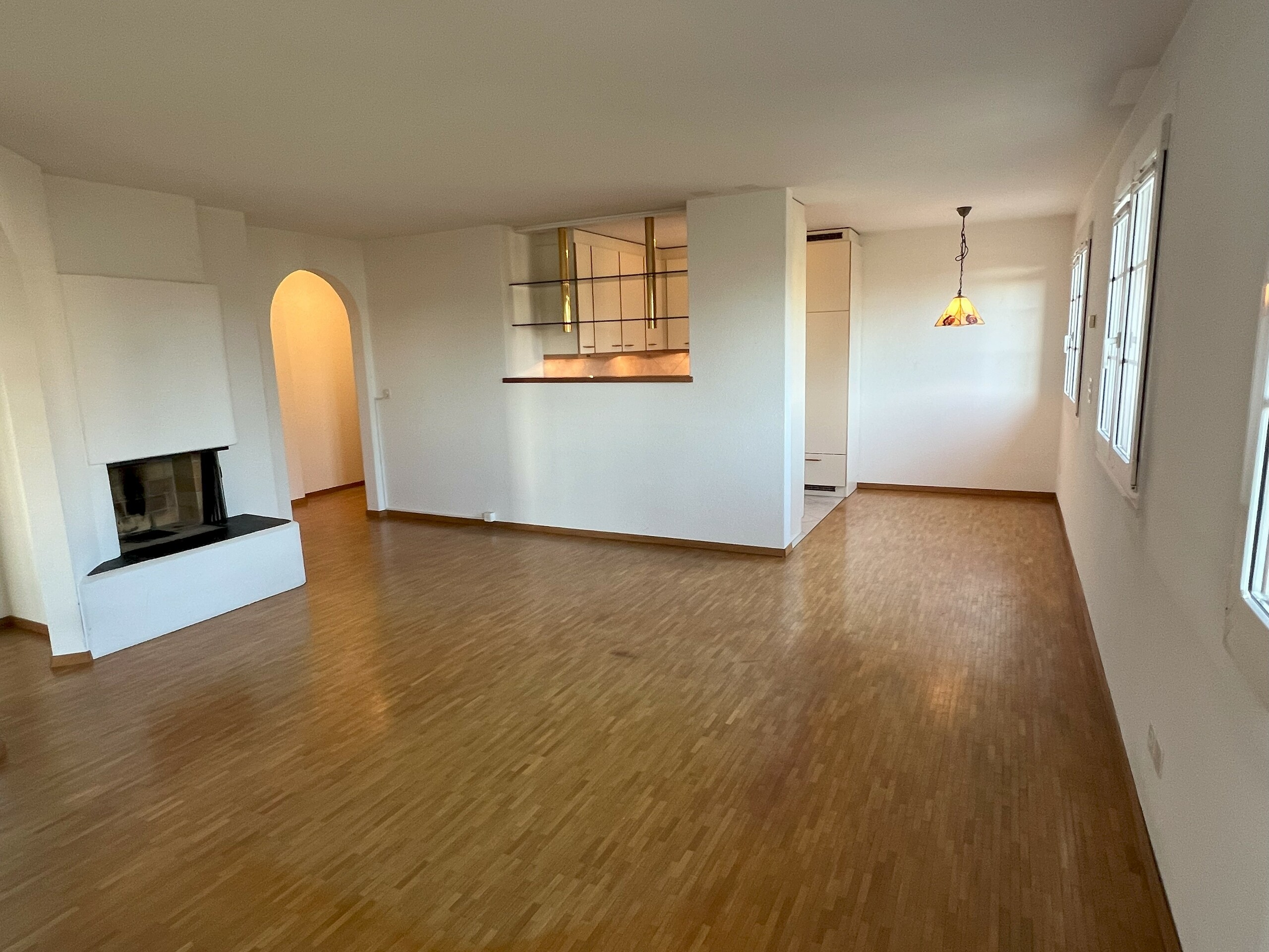 Wohnzimmer mit Cheminée