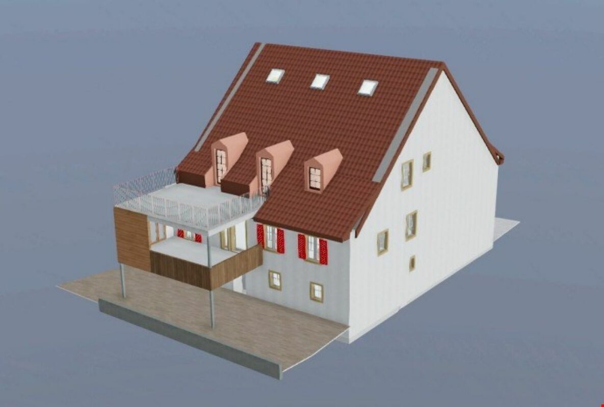 Fassadenansicht (Front, Rückseite, Seite) ? Vue de la façade (avant, arrière, côté)