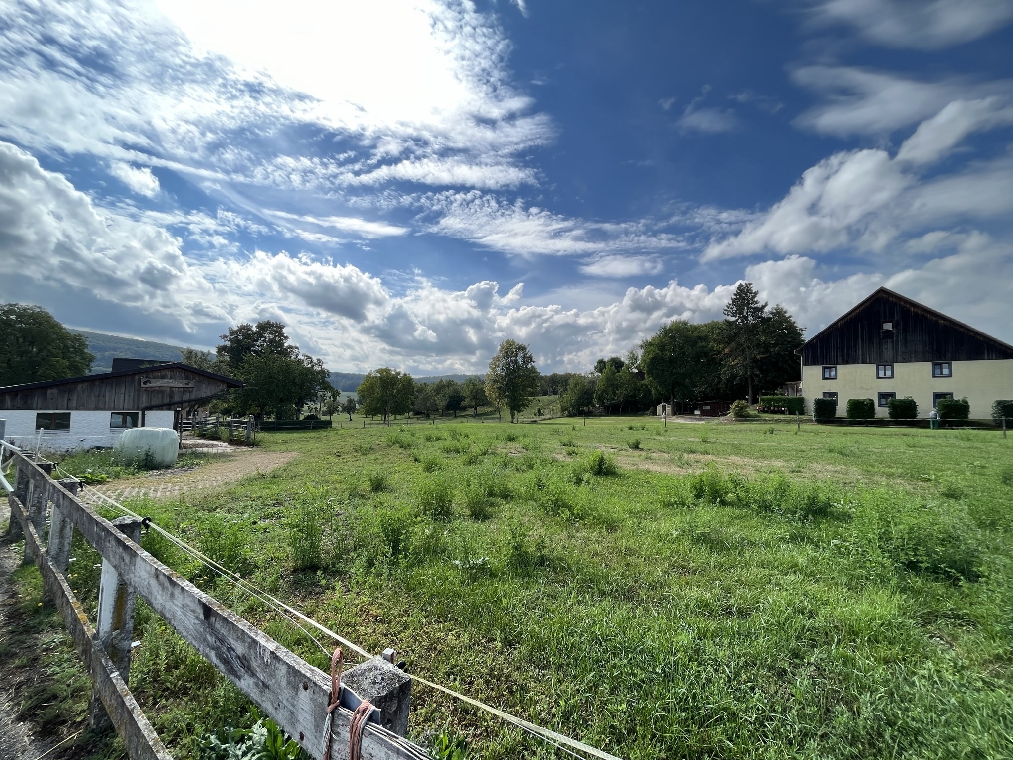 Vue du terrain depuis la route.