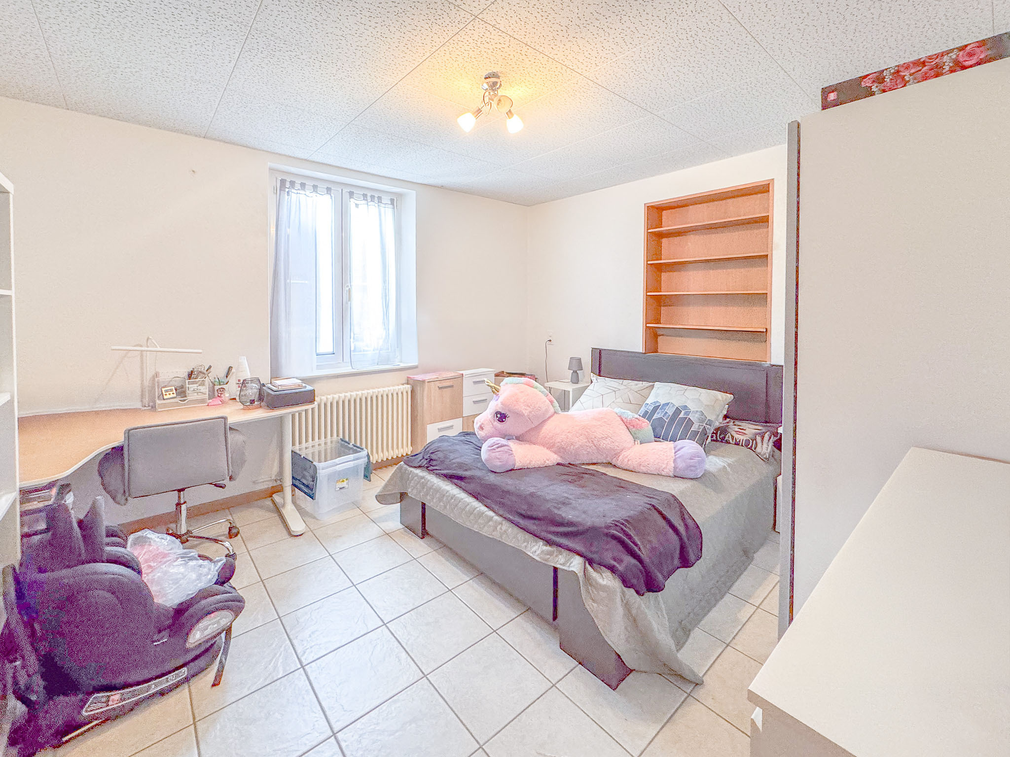 Appt loué au rez : 1 chambre