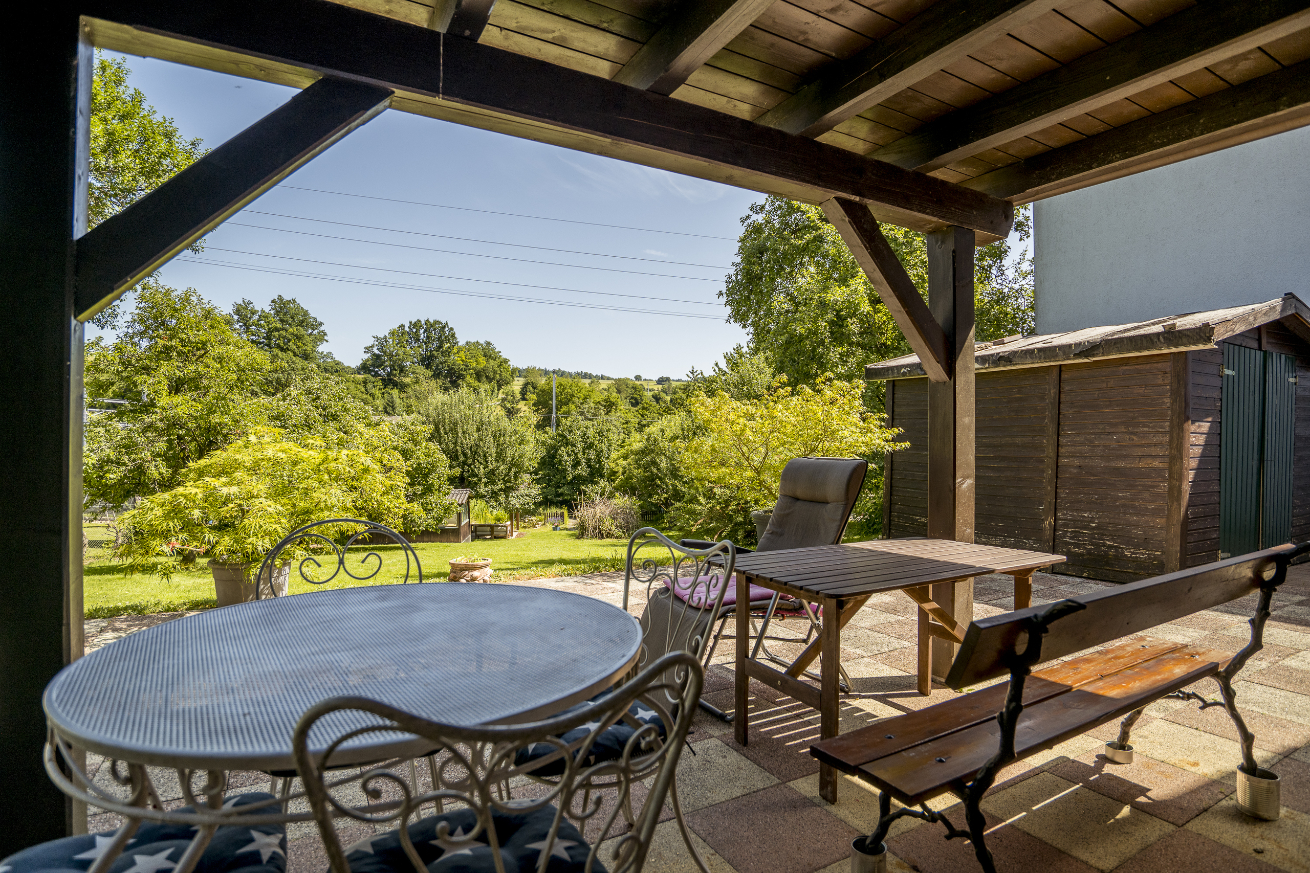 Terrasse couverte commune