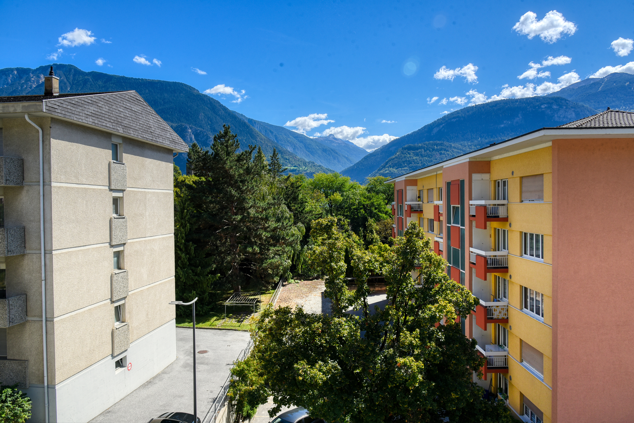 Appartement Sierre - Vue loggia Appartement Sierre - Vue loggia