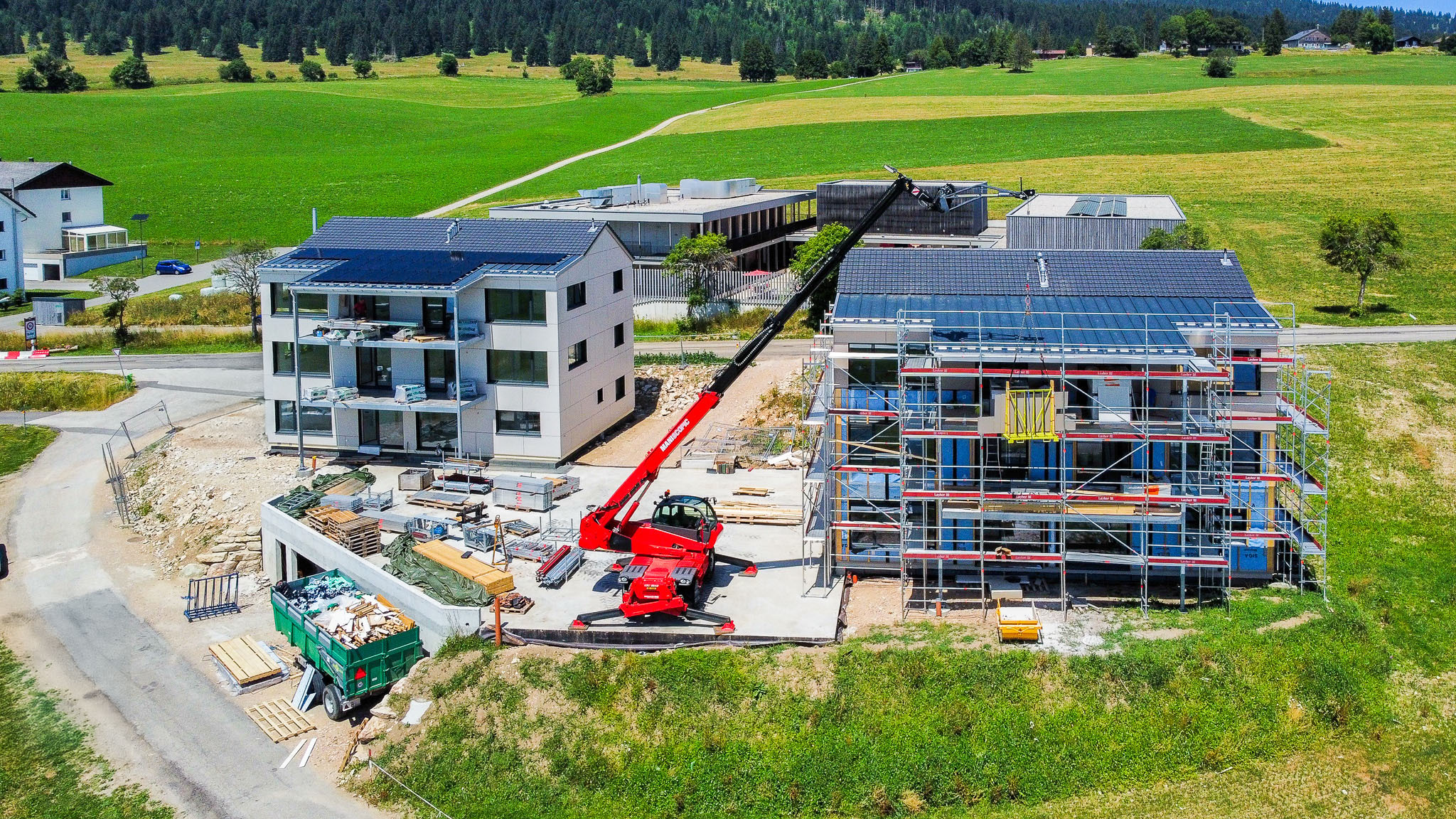 Vue aérienne sur les bâtiments Vue aérienne sur les bâtiments