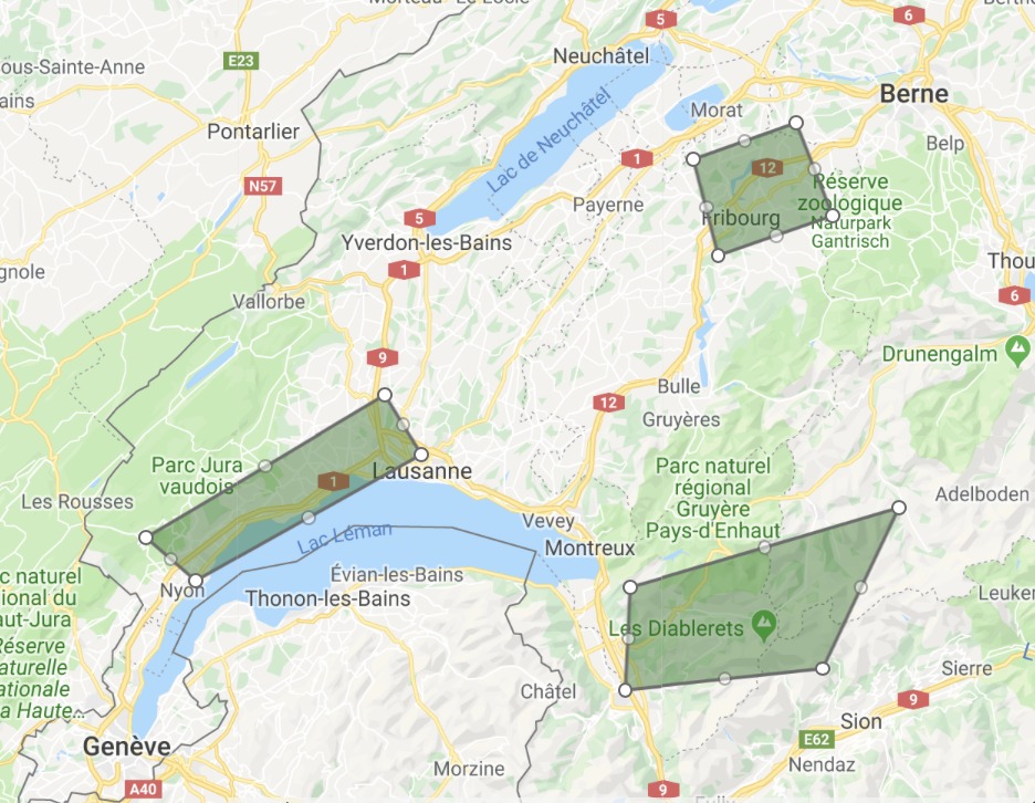 Plusieurs zones de recherche