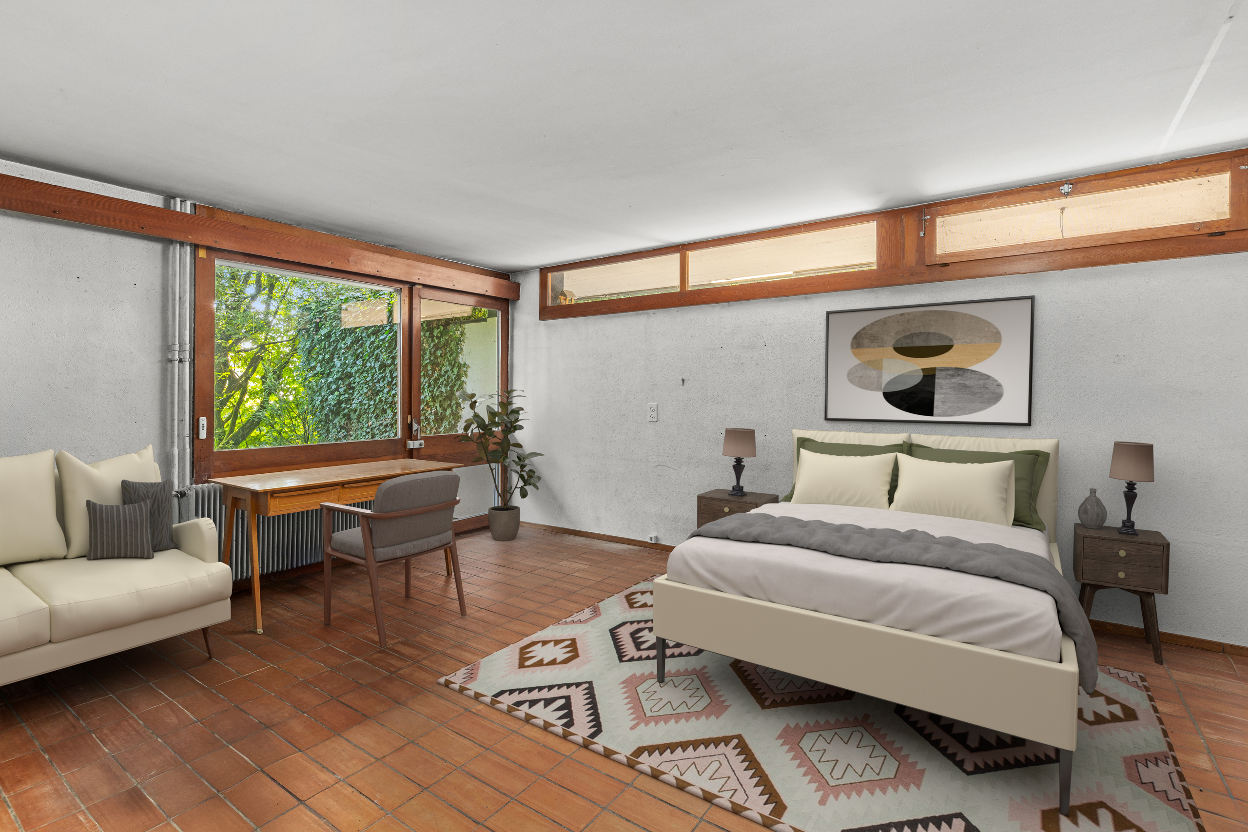 Chambre de 21 m2 au rez