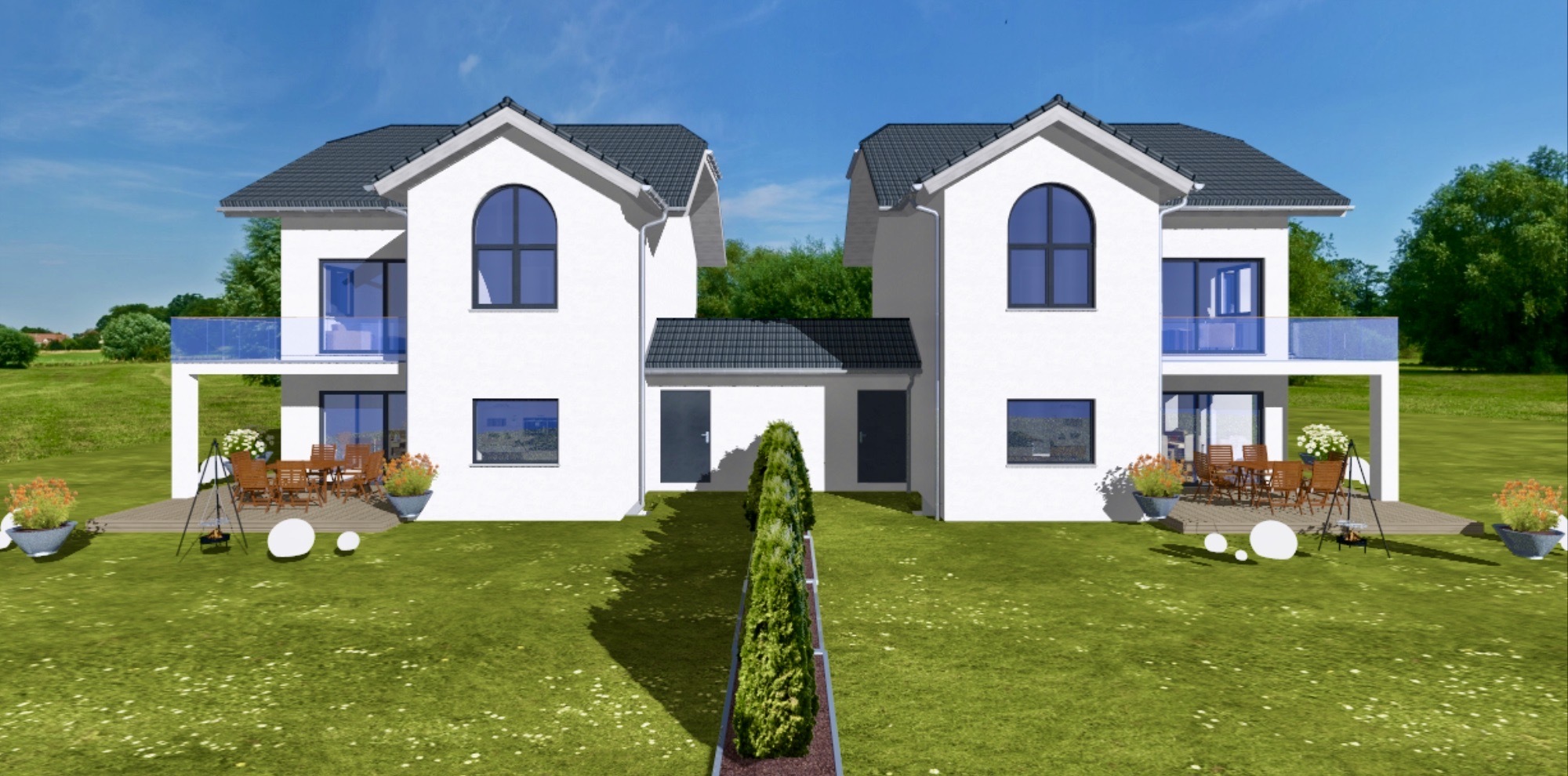 Façades côté jardin