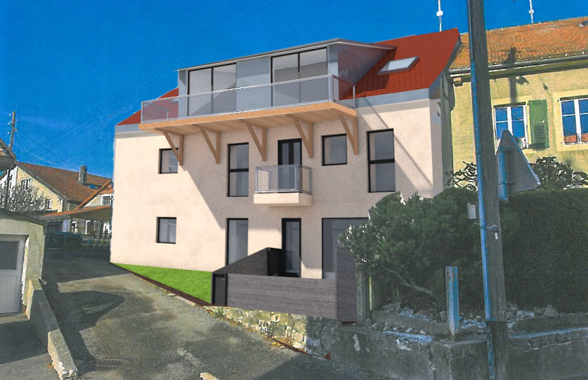 Exemple de finitions après travaux - Vue sud-est