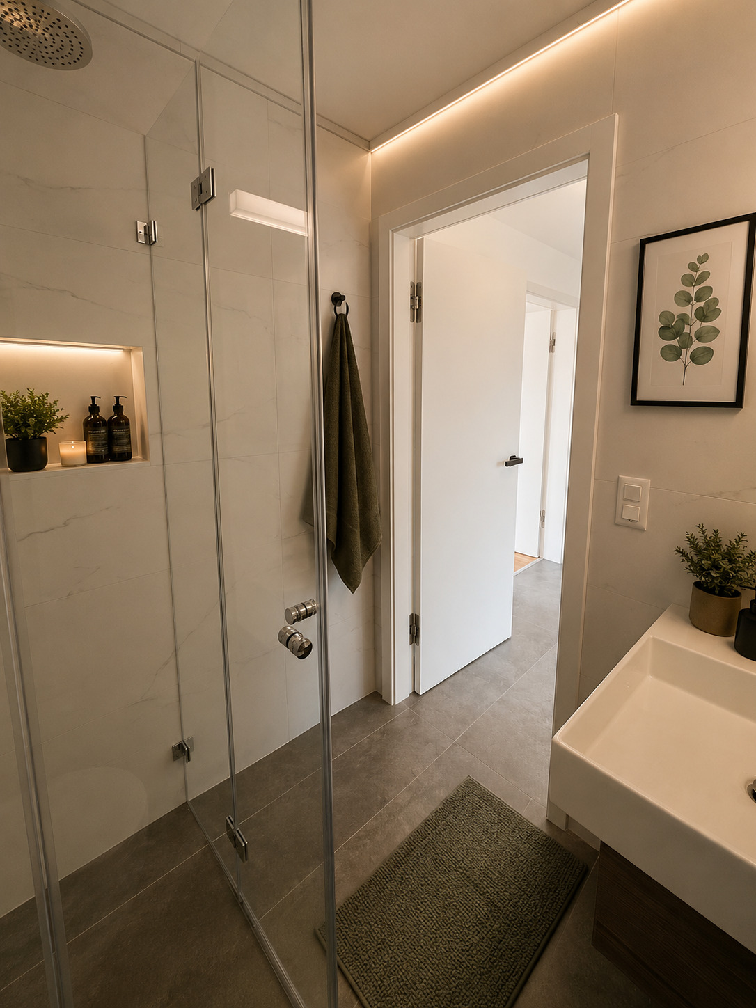 Badezimmer Dachgeschoss Visualisierung