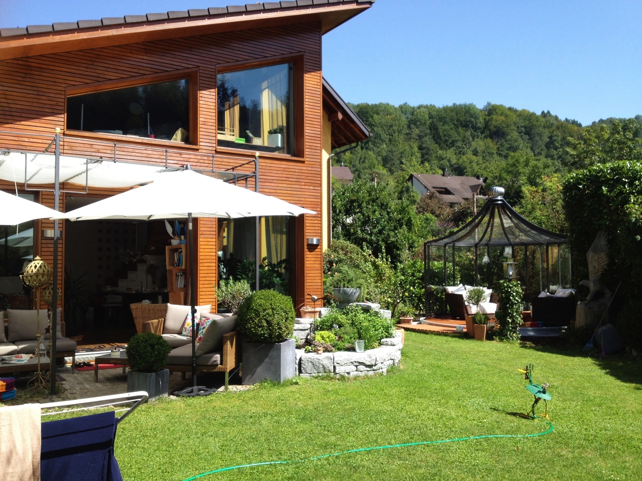 Ansicht Anbau und Garten heutiger Zustand 