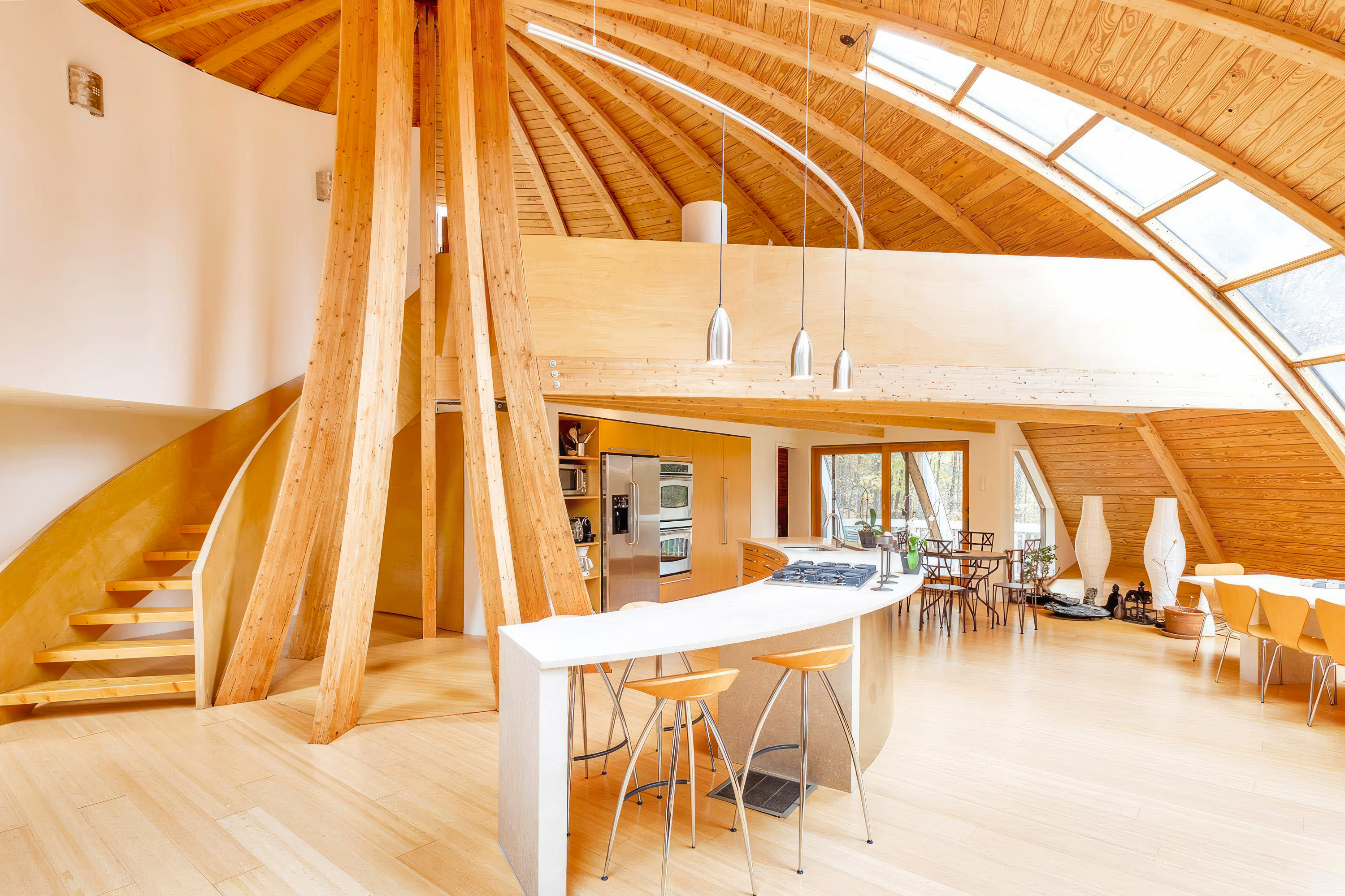 Domespace, la maison écologique qui limite les émissions de CO2 : l'intérieur.