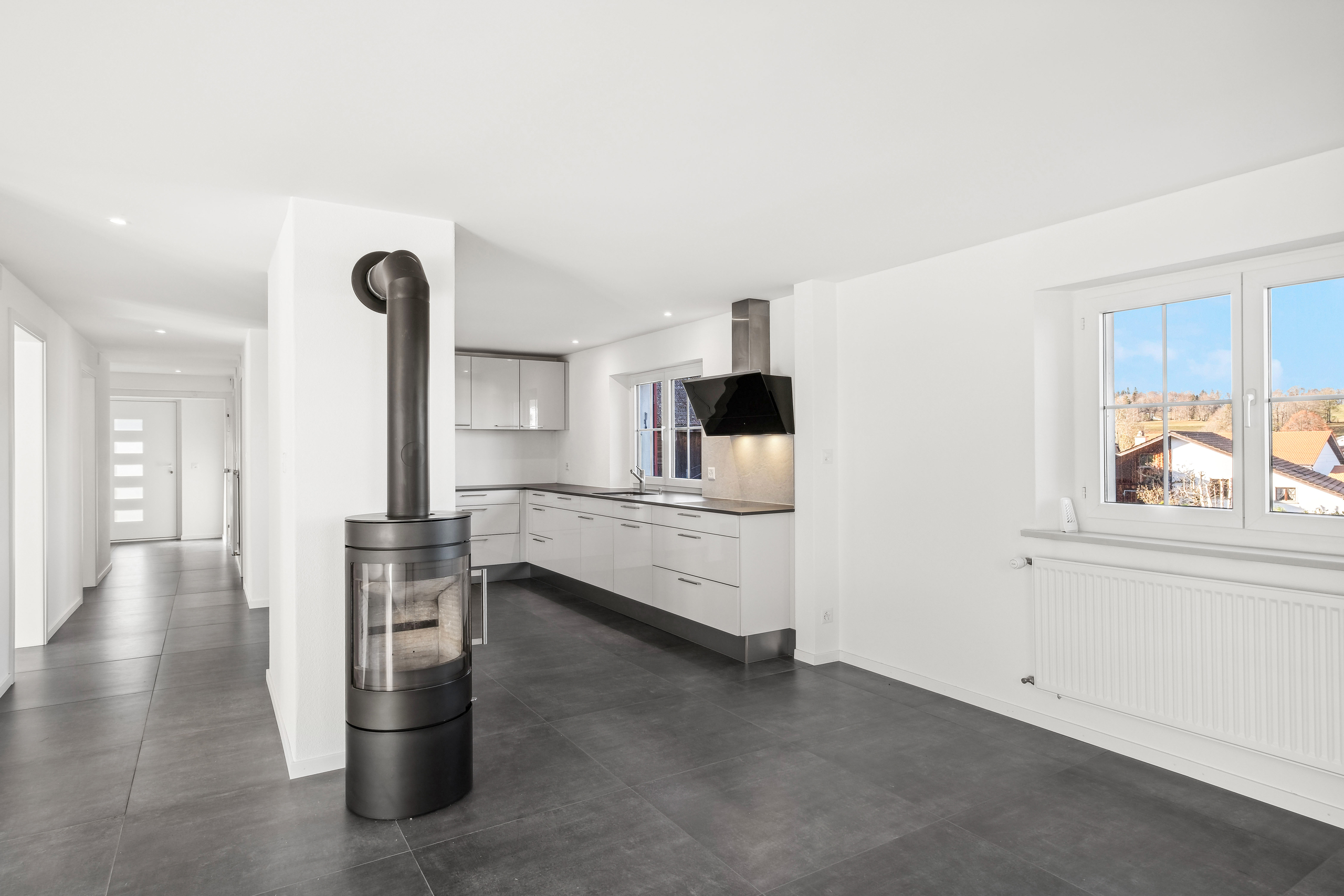 Séjour avec poêle suédois