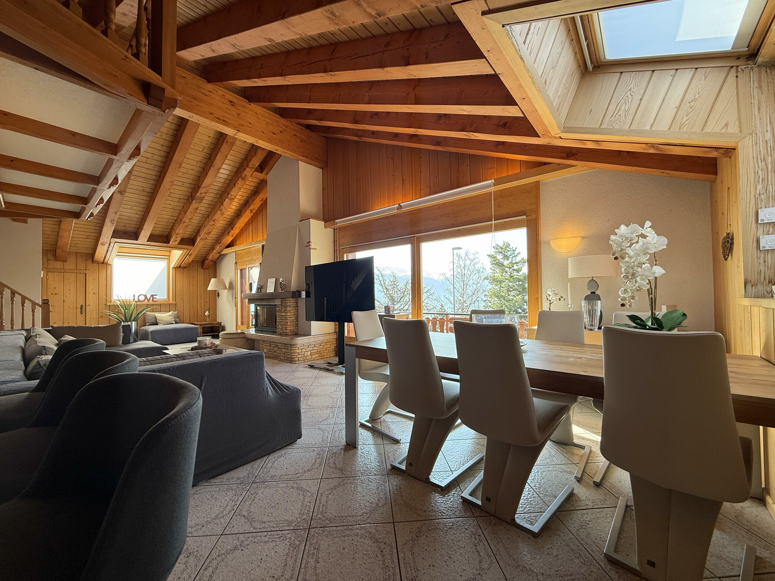 Dining room and living room Dining room and living room