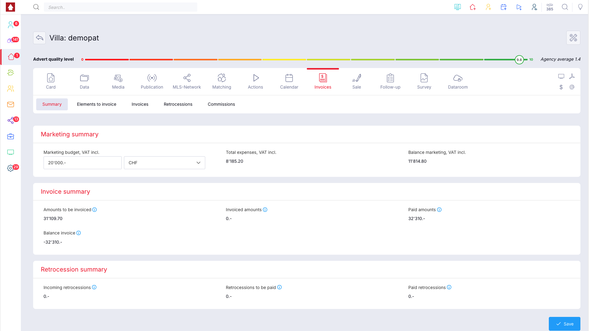 Billing example