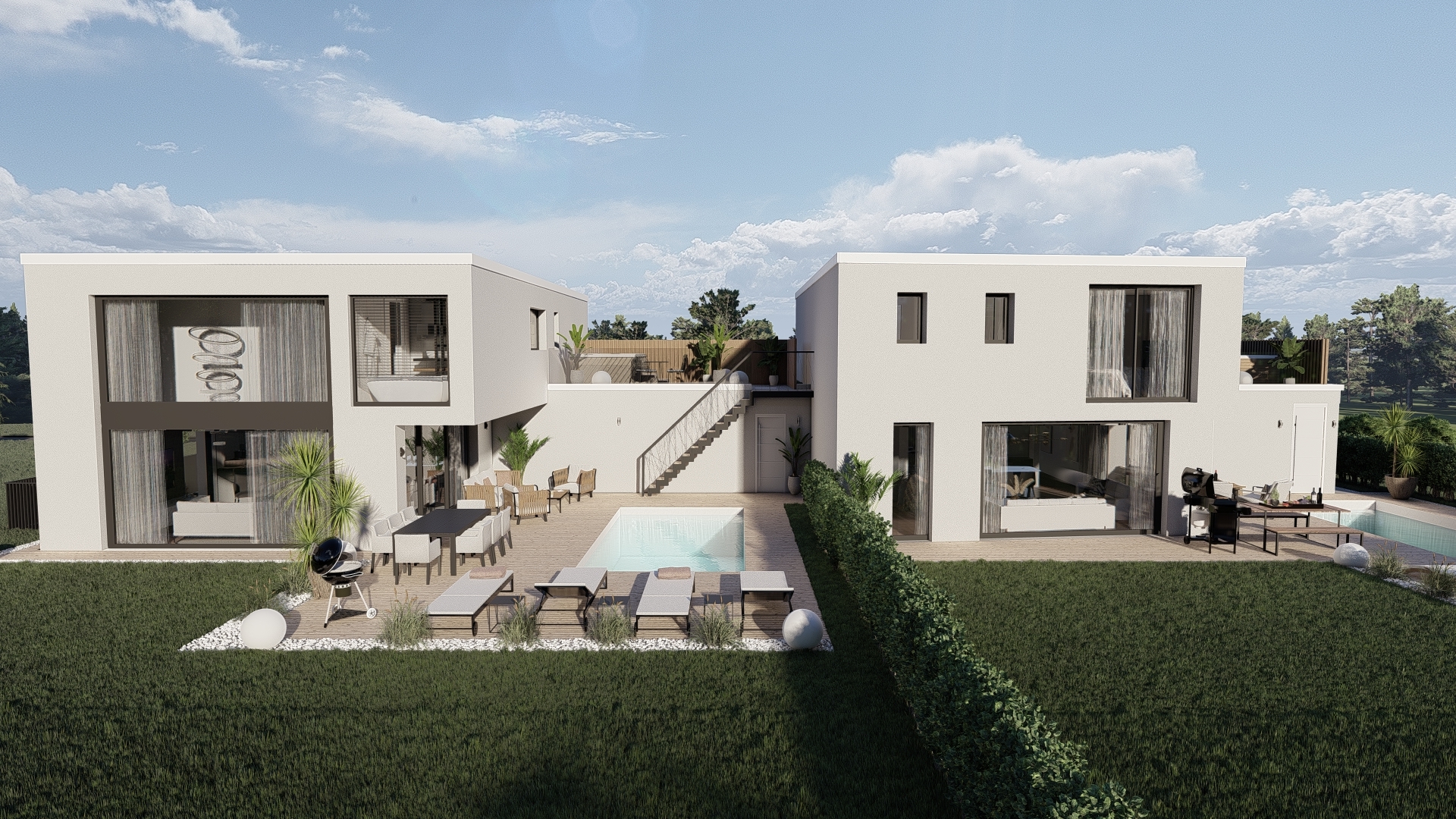 Villas B & A coté jardin