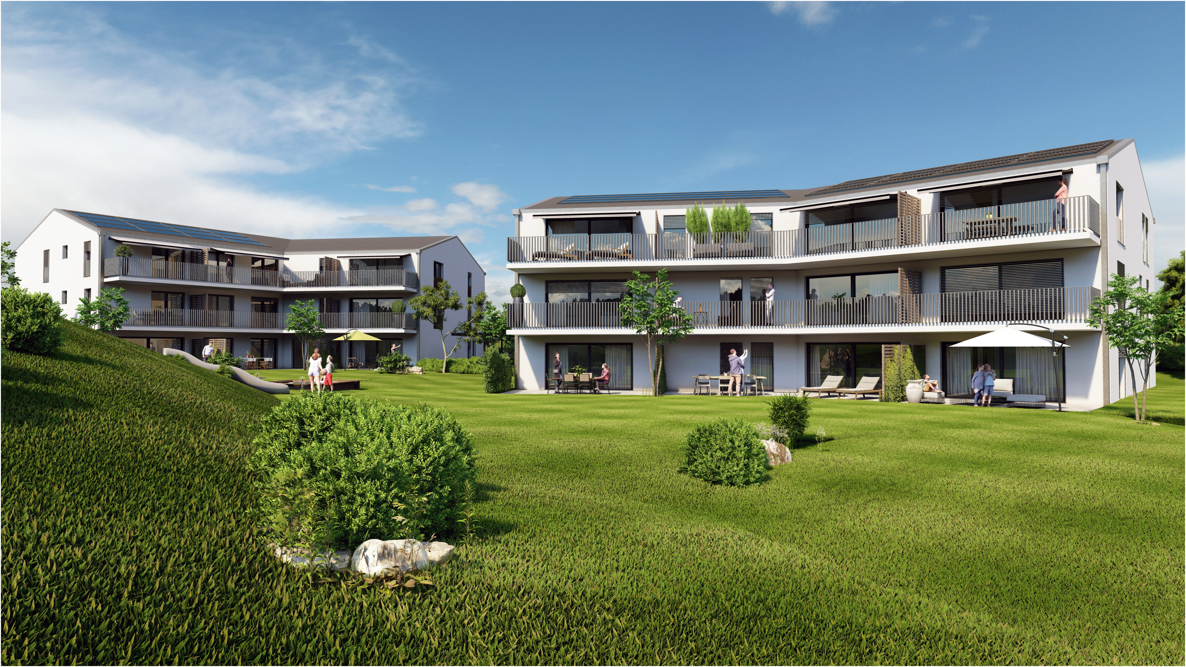 Projet immobilier à Farvagny avec appartements à vendre, l'extérieur